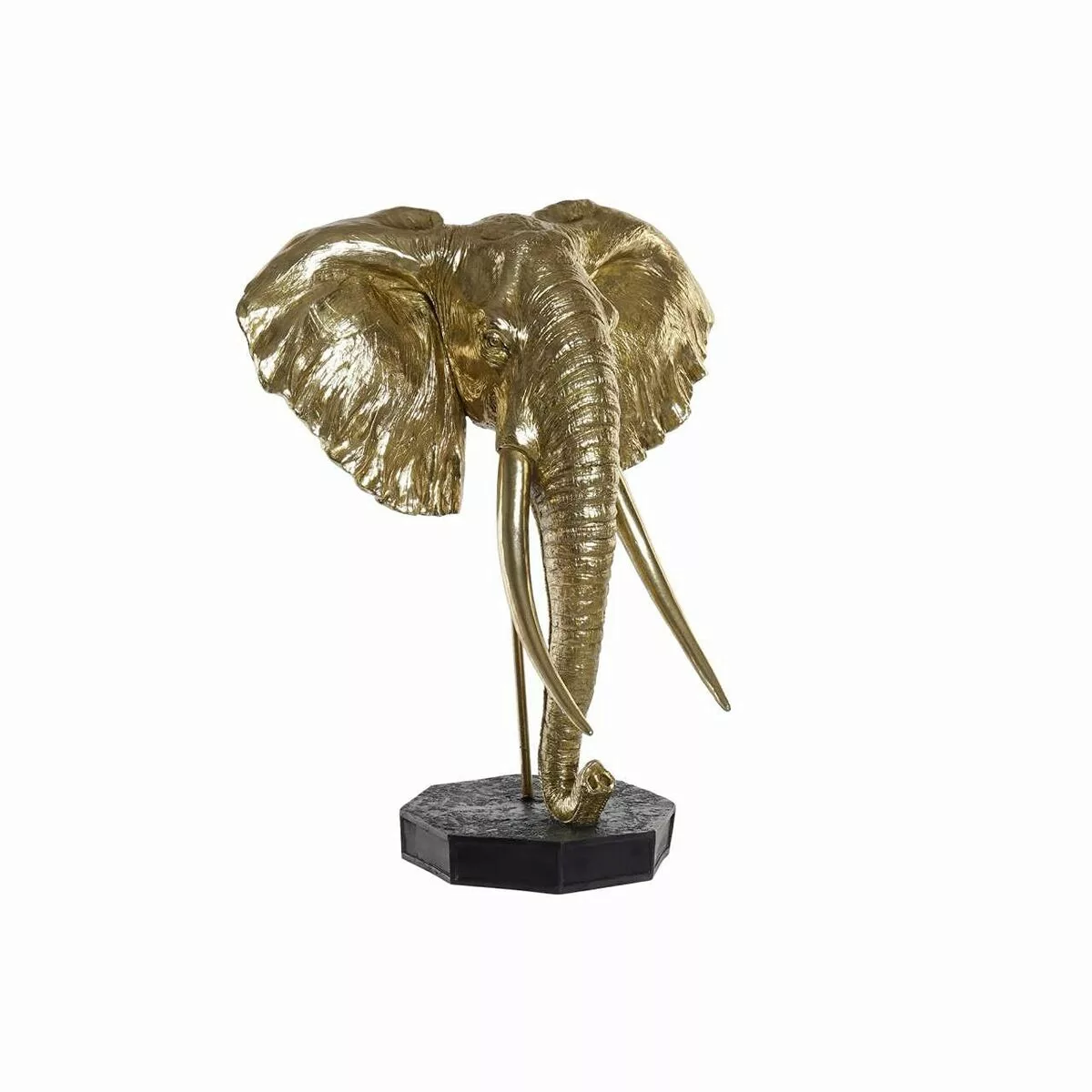 Deko-figur Dkd Home Decor Elefant Schwarz Golden Metall Harz (60 X 36 X 73 günstig online kaufen