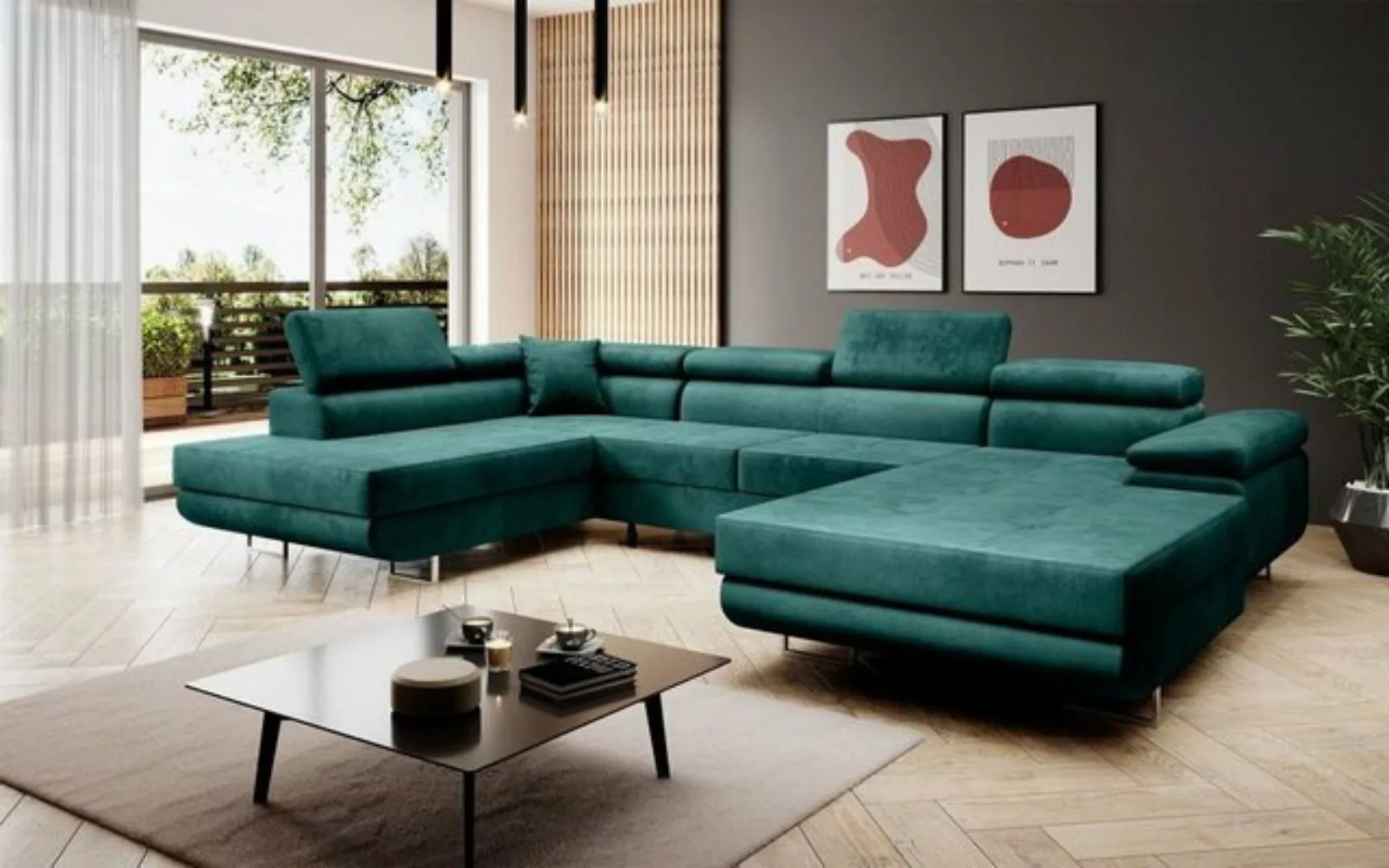 Luxusbetten24 Schlafsofa Designer Sofa Lago, mit Stauraum und Schlaffunktio günstig online kaufen