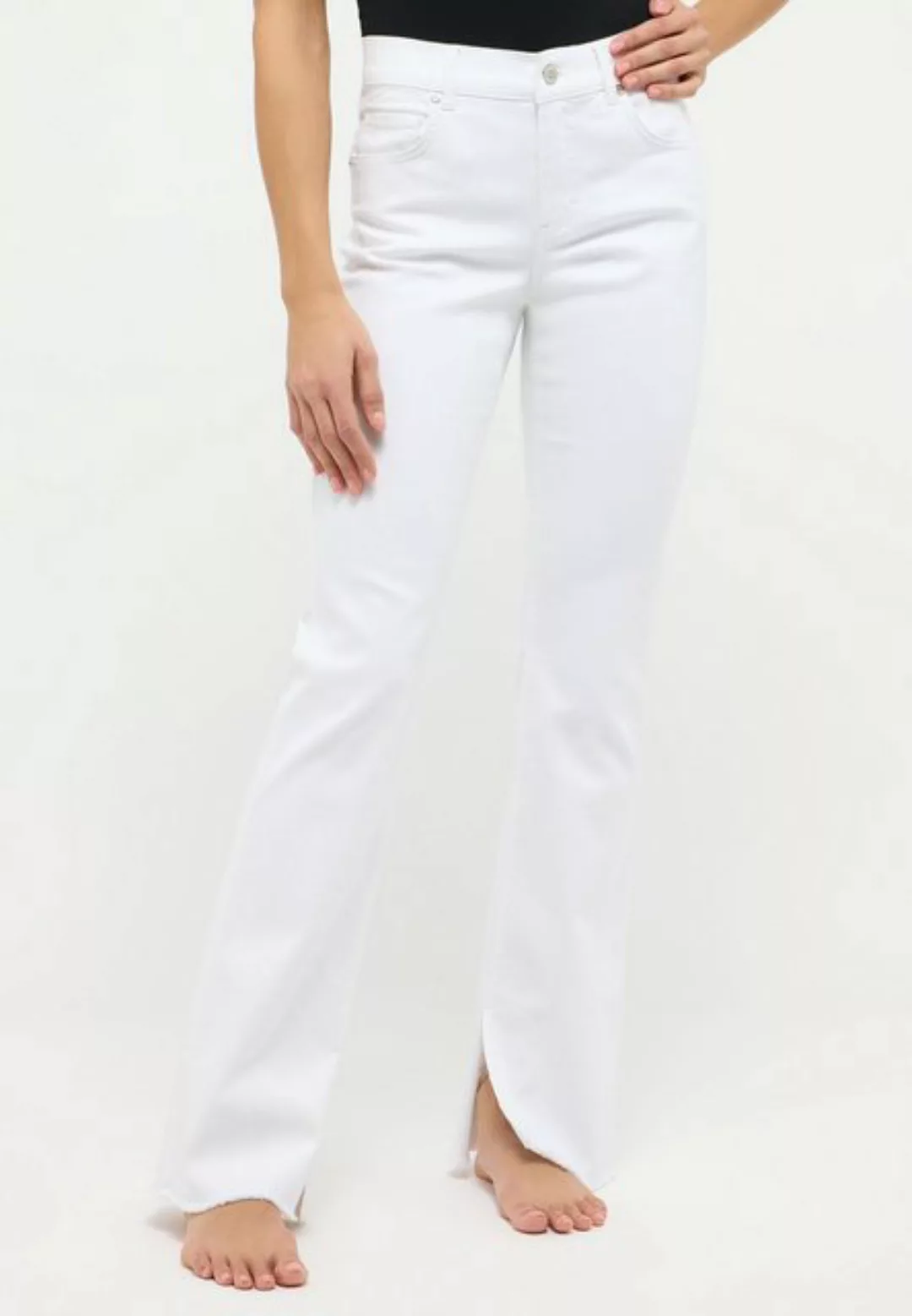 ANGELS Bootcut-Jeans LENI SLIT FRINGE günstig online kaufen