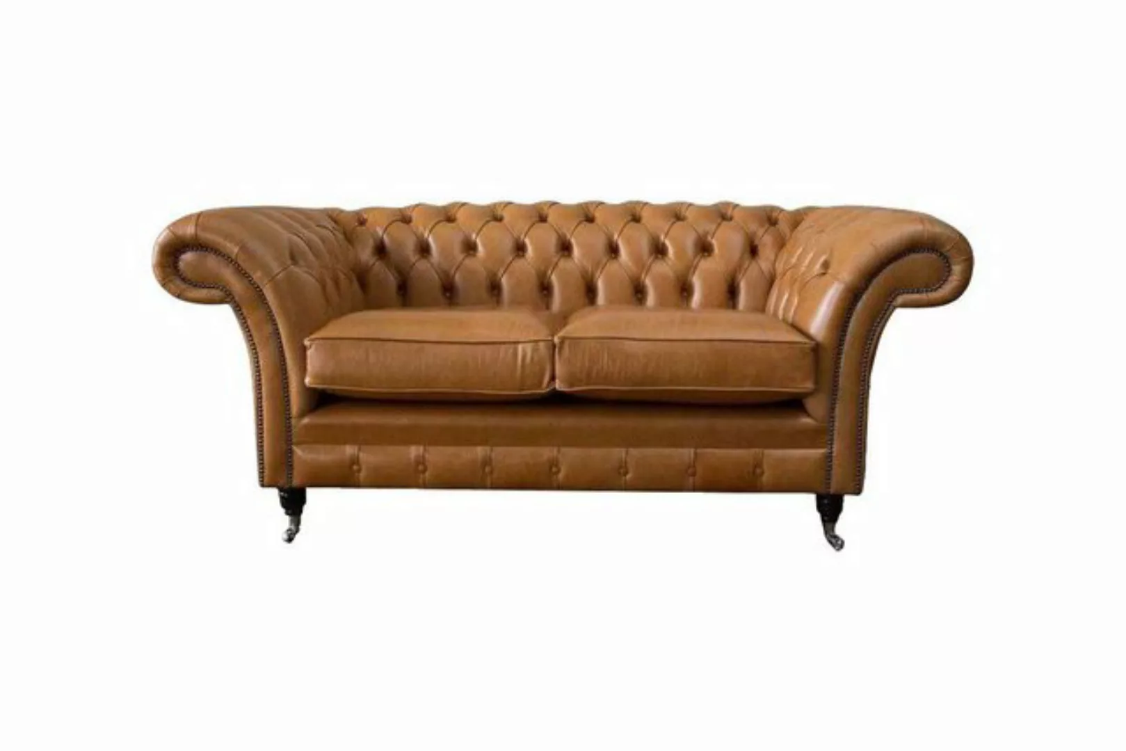 JVmoebel Sofa Chesterfield Zweisitzer Sofa 2 Sitz Sofas Polster Sitz Leder günstig online kaufen