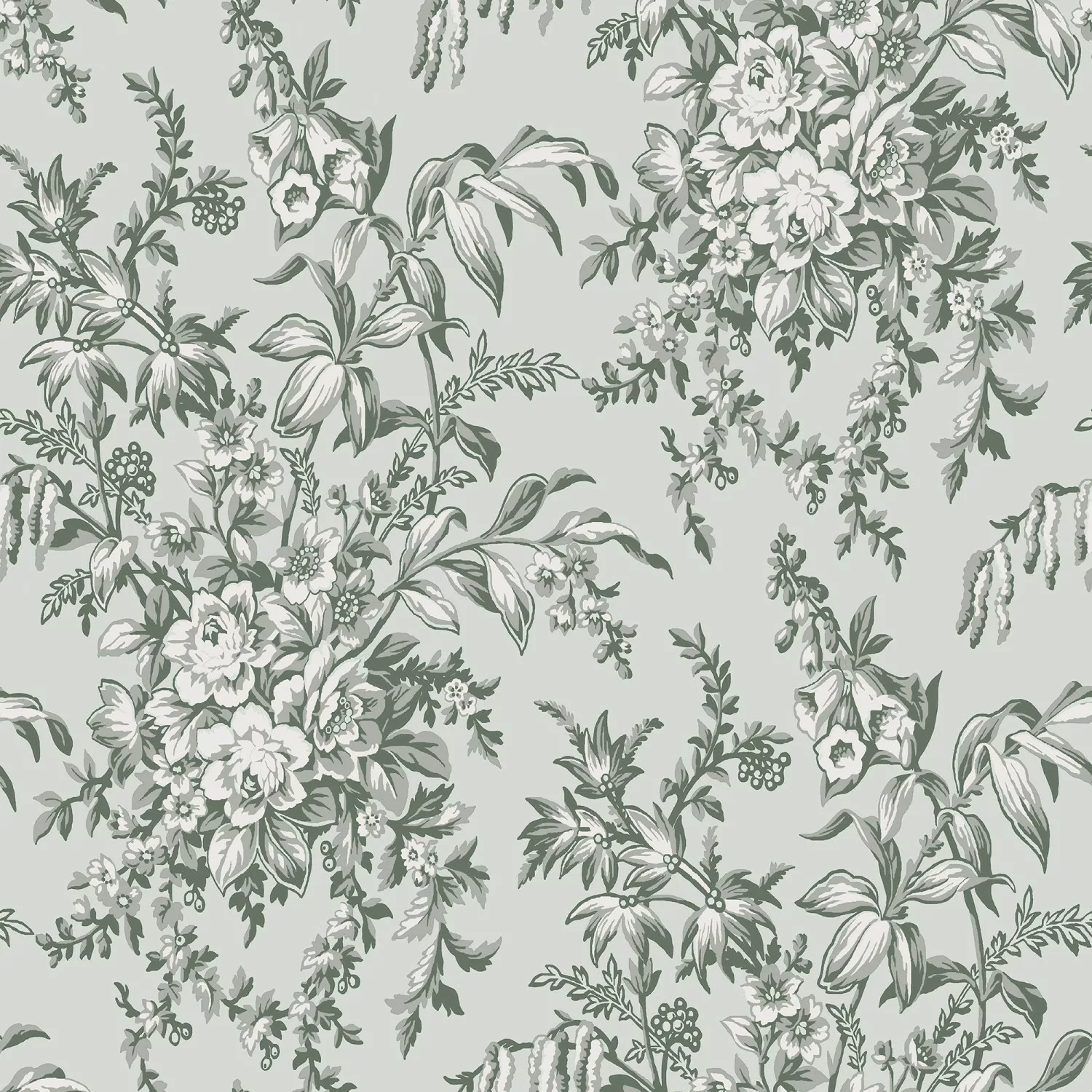 Laura Ashley Vliestapete Picardie Sage 10,05 x 0,52 m günstig online kaufen