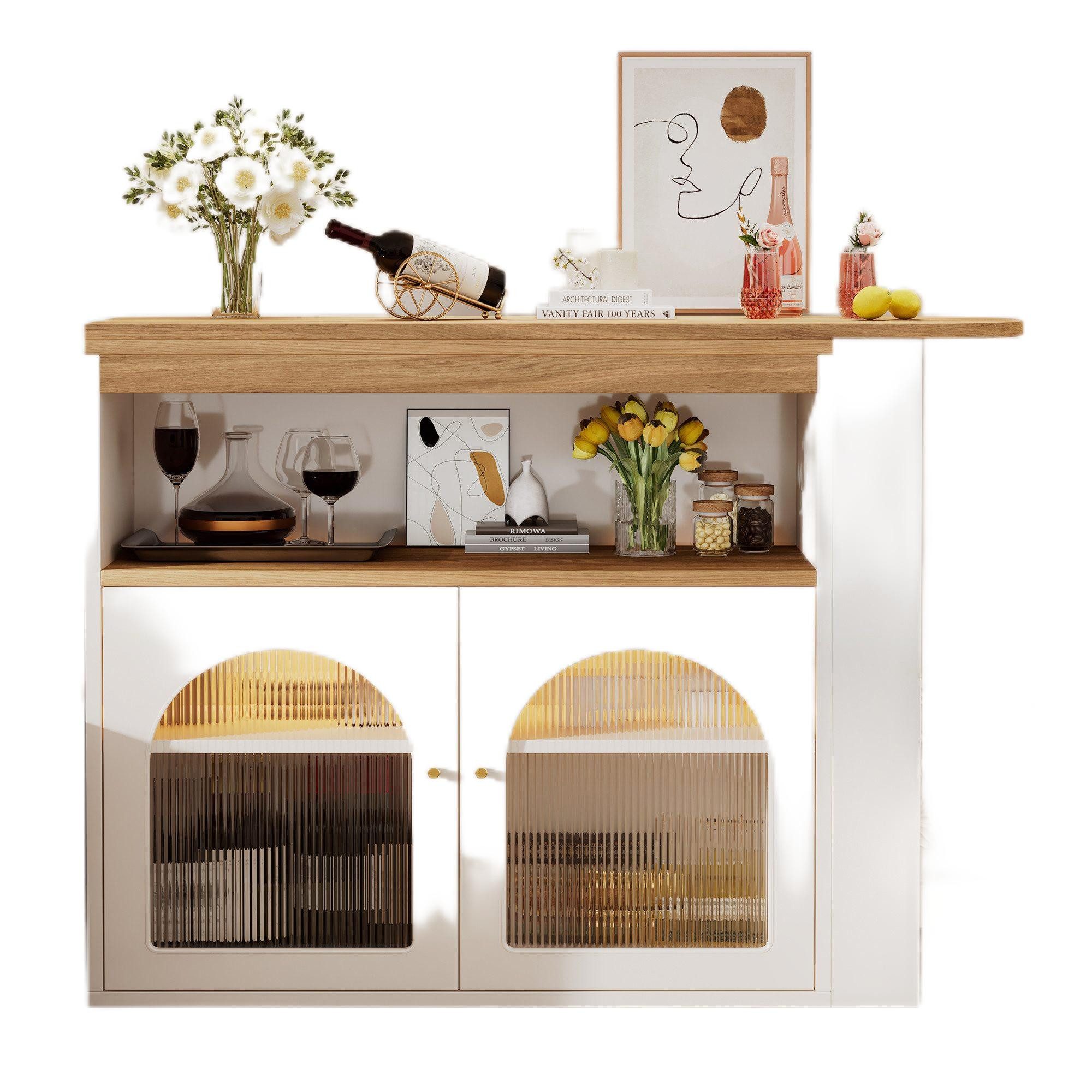 TavilaEcon Bartisch 360° drehbar, Rattan Dekorative günstig online kaufen