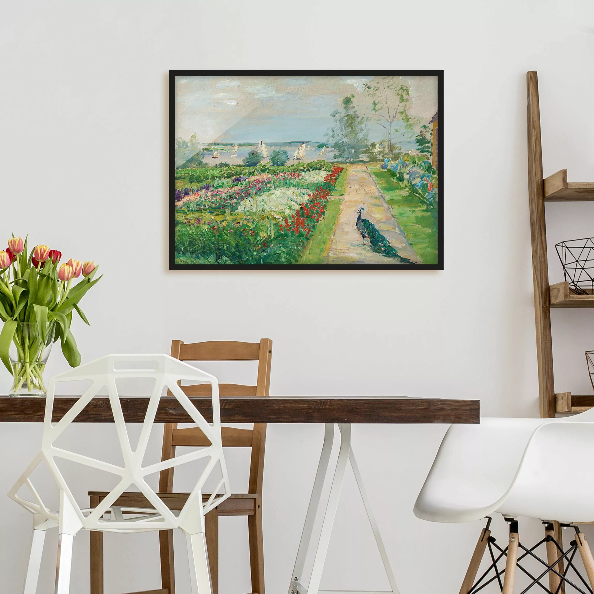 Bild mit Rahmen Kunstdruck - Querformat Max Slevogt - Park am Wannsee günstig online kaufen