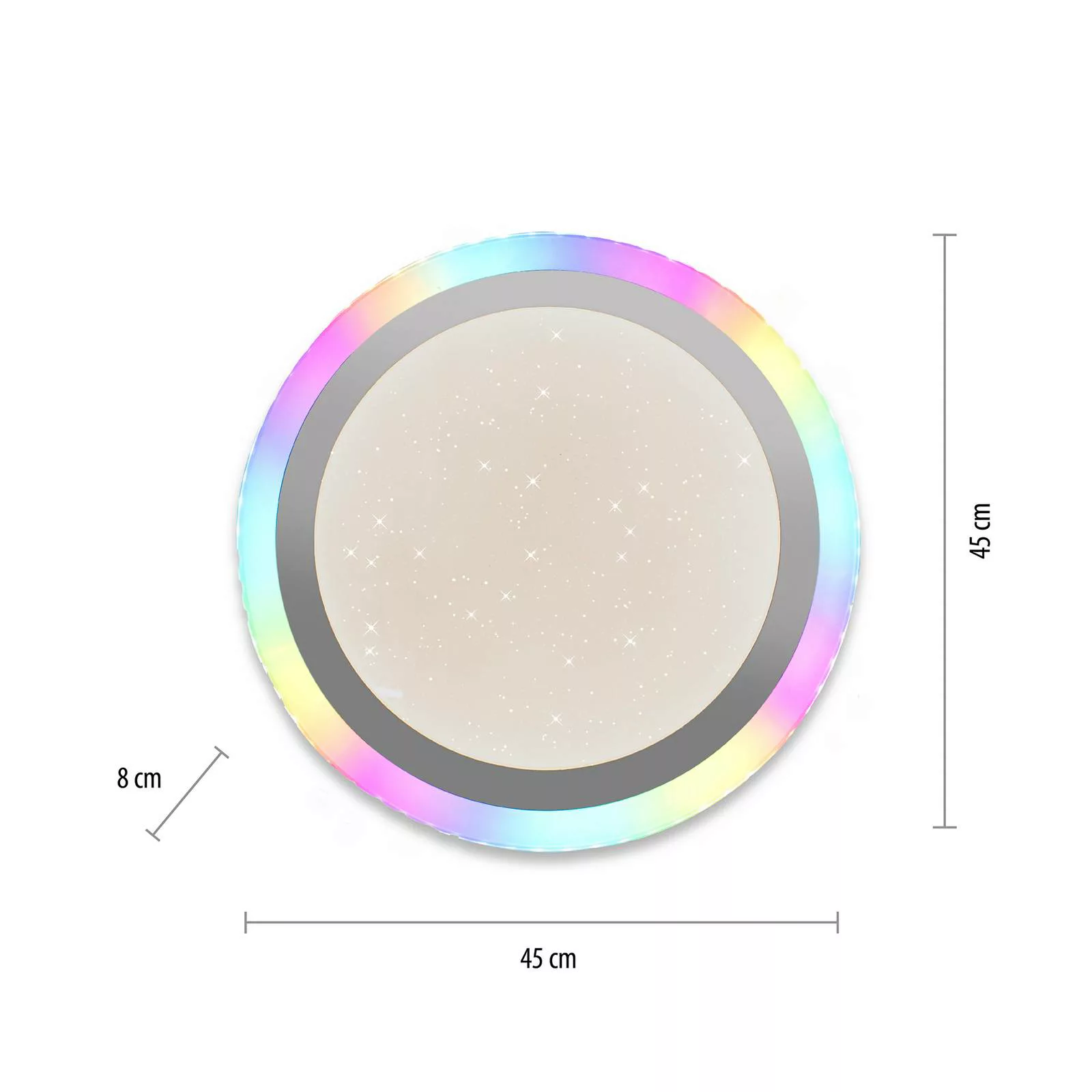 Just Light. LED-Deckenleuchte Cyba Silber günstig online kaufen
