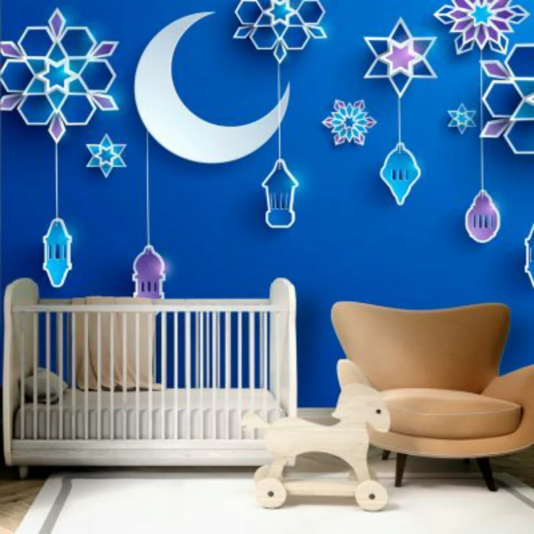 artgeist Fototapete Arabic Lantern (Blue) mehrfarbig Gr. 300 x 210 günstig online kaufen