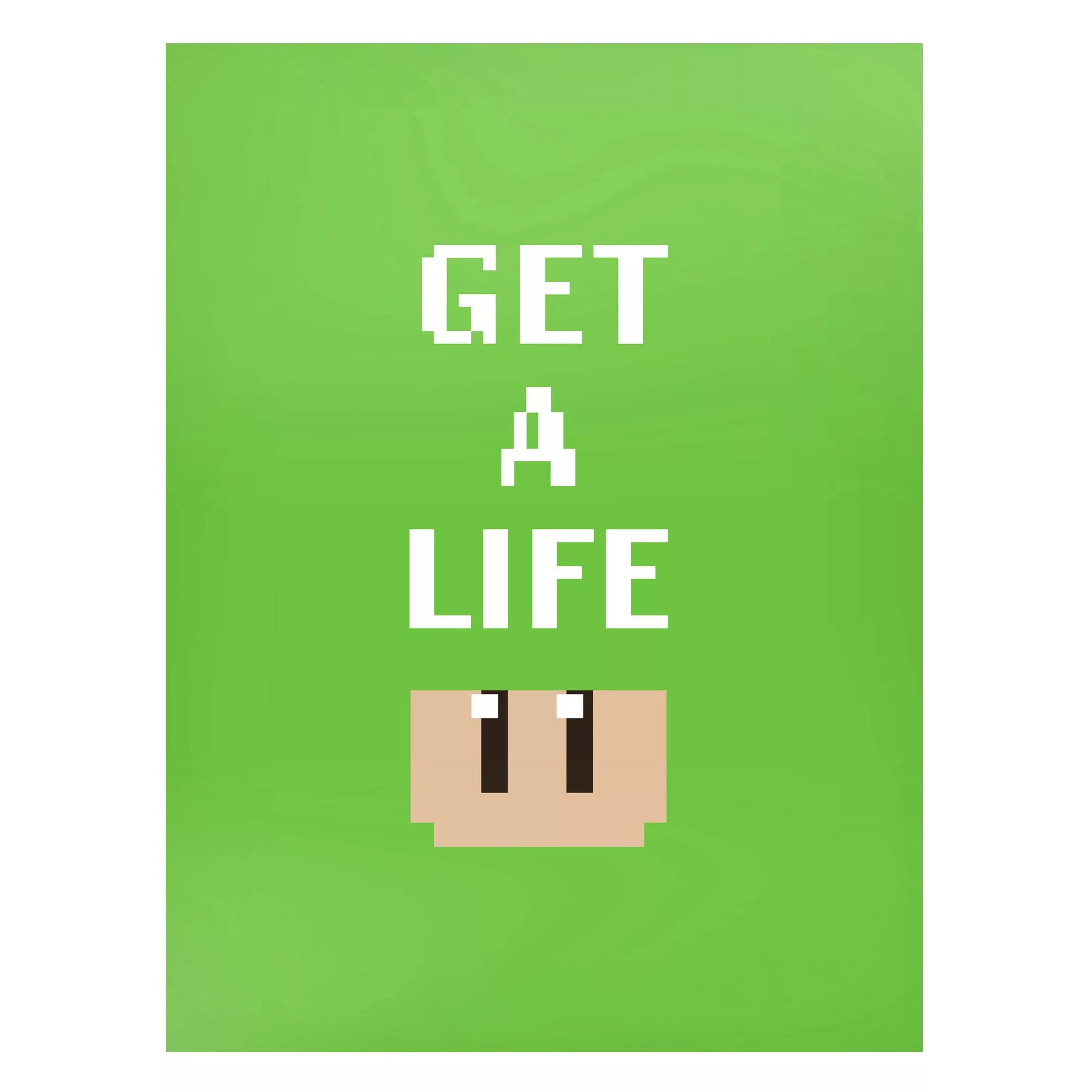 Magnettafel Video Game Text Get A Life In Green günstig online kaufen