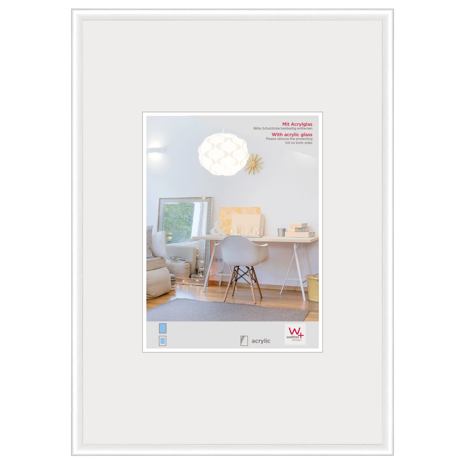 walther design New Lifestyle Kunststoff Bilderrahmen  Kunstglas 40x60 cm We günstig online kaufen