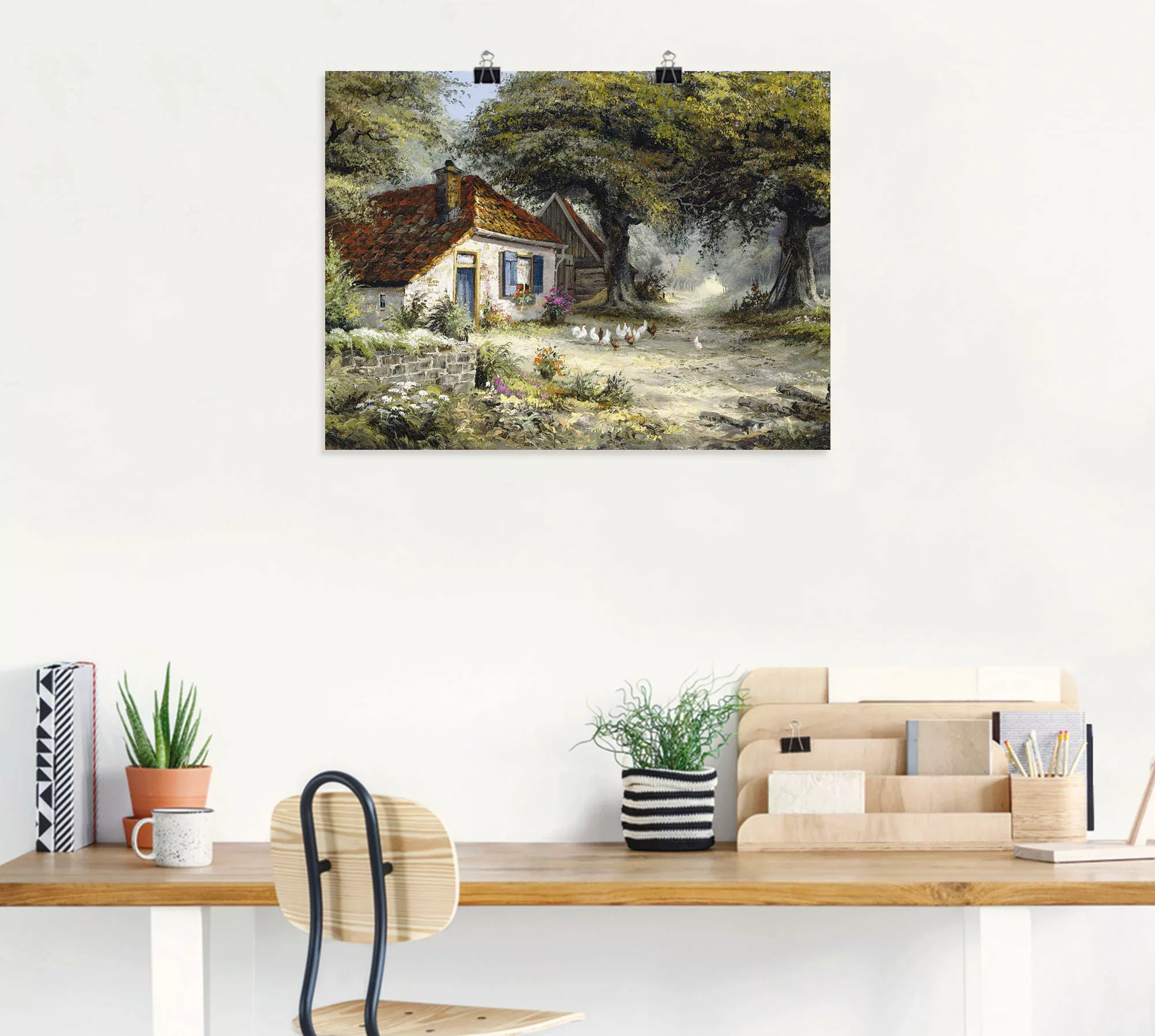 Artland Wandbild »Märchenhaftes Ferienhaus«, Garten, (1 St.), als Leinwandb günstig online kaufen