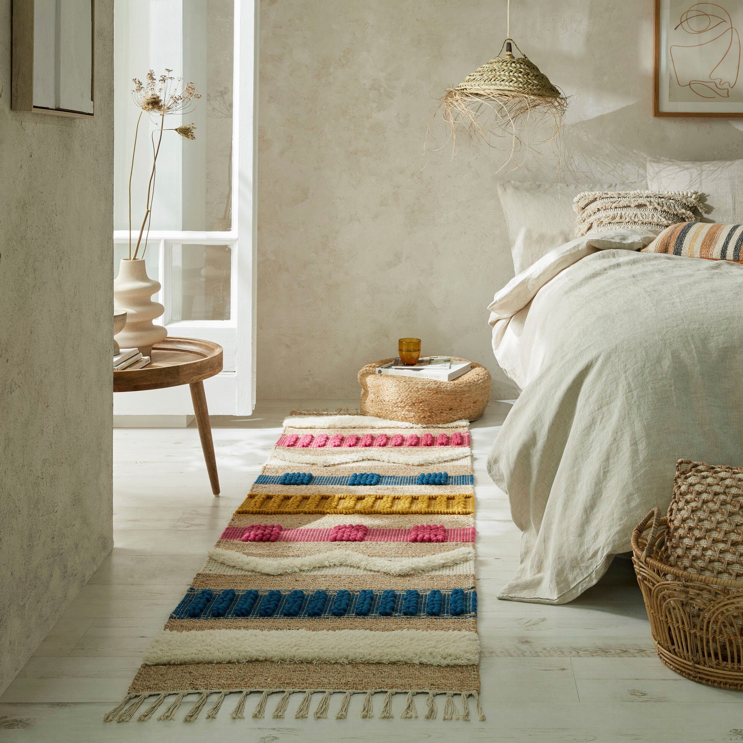 FLAIR RUGS Läufer »Medina«, rechteckig, 12 mm Höhe, Boho-Look, aus Naturfas günstig online kaufen