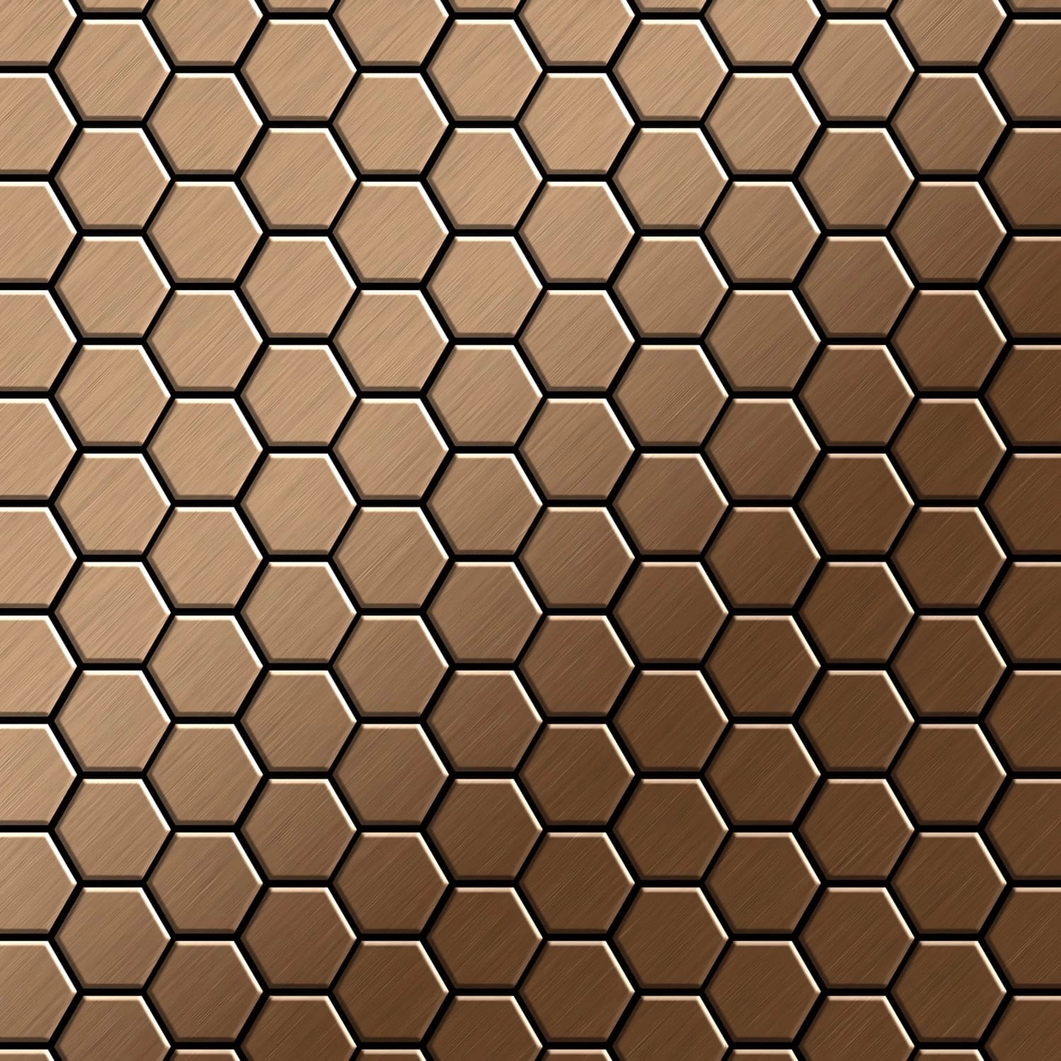 ALLOY Mosaik Fliese Massiv Metall Titan Gebürstet Kupfer 1,6mm Stark Honey- günstig online kaufen