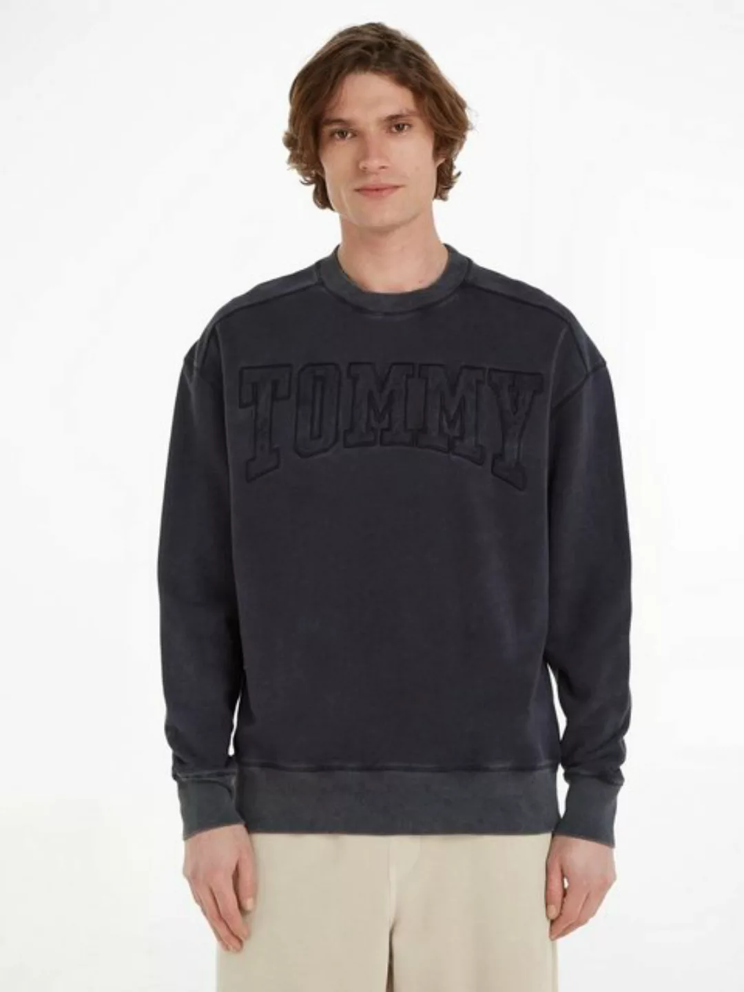 Tommy Jeans Sweatshirt TJM RLX NEW VRSTY ACID WASH CREW günstig online kaufen