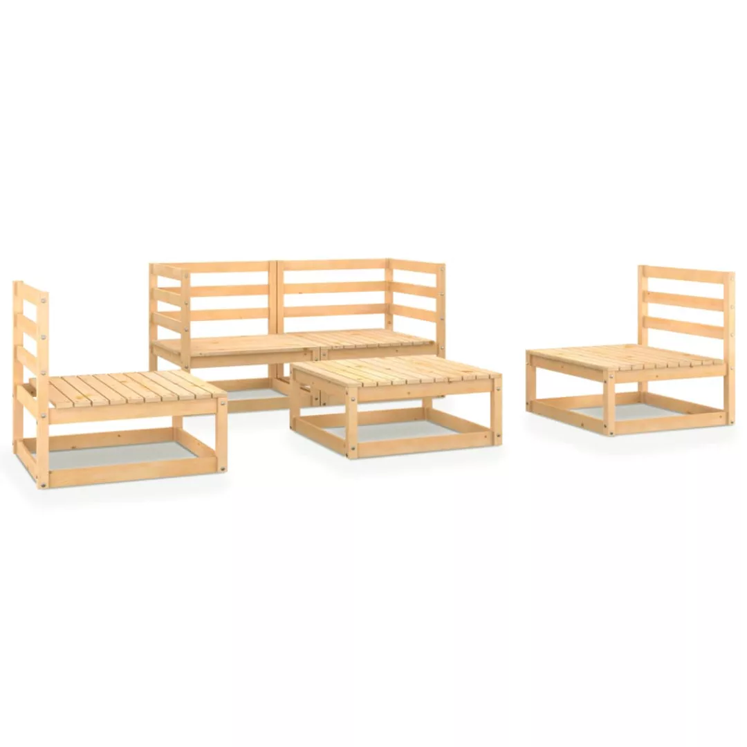 5-tlg. Garten-lounge-set Massivholz Kiefer günstig online kaufen