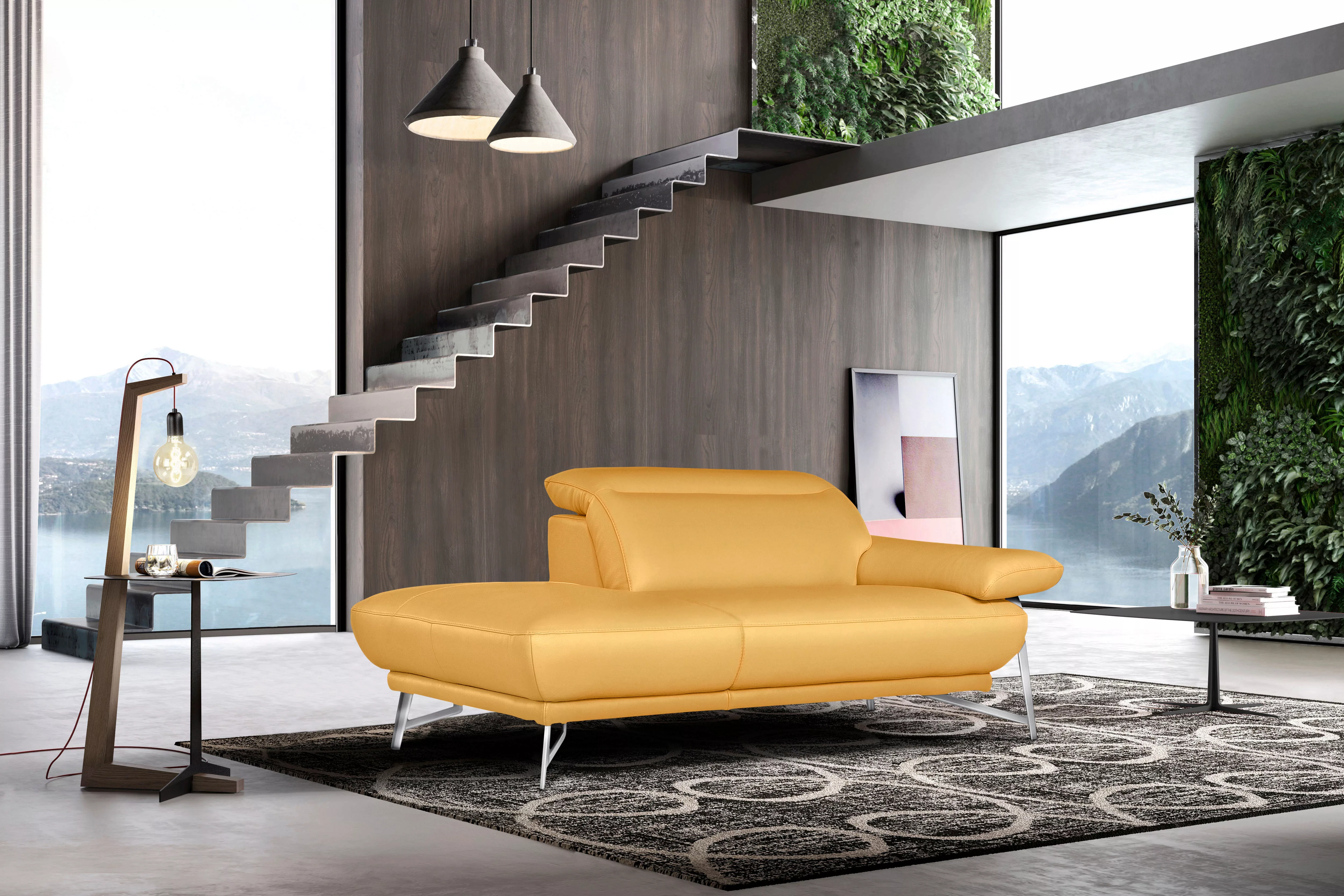 Egoitaliano Ottomane »Anais, Designsofa mit hohem Sitzkomfort, Designfuß«, günstig online kaufen