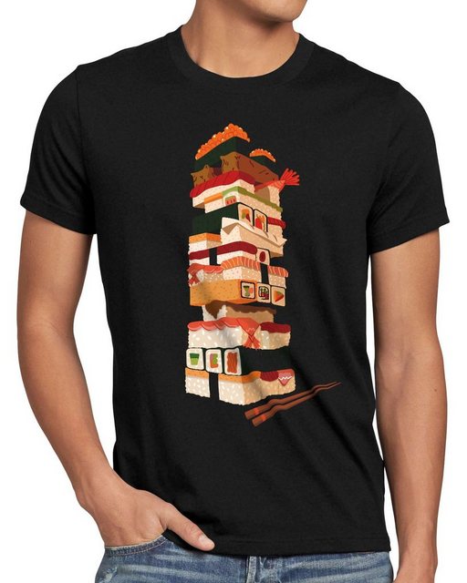 style3 Print-Shirt Herren T-Shirt Sushi Tower japan japanisch spiel günstig online kaufen