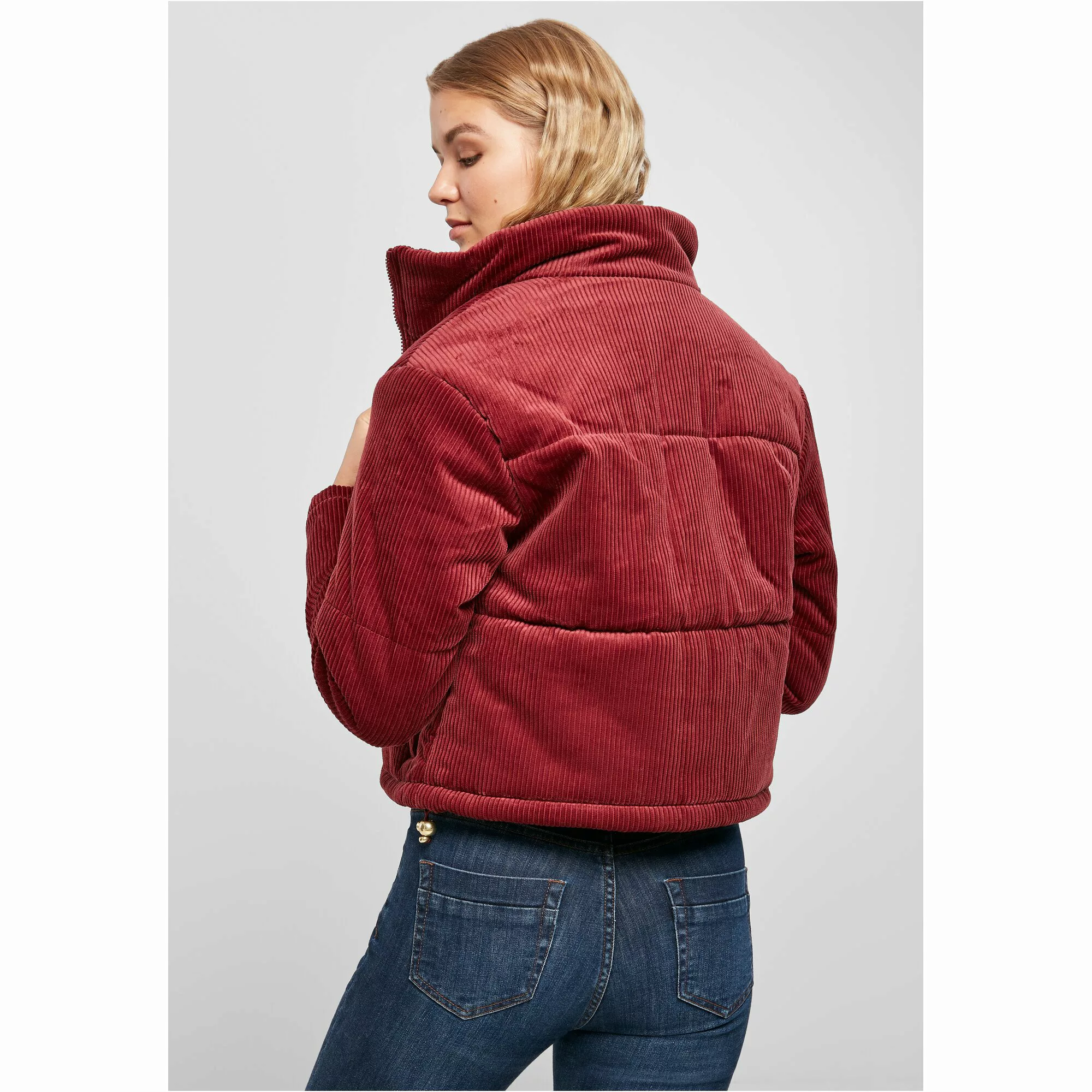 URBAN CLASSICS Winterjacke "Urban Classics Damen Ladies Corduroy Puffer Jac günstig online kaufen