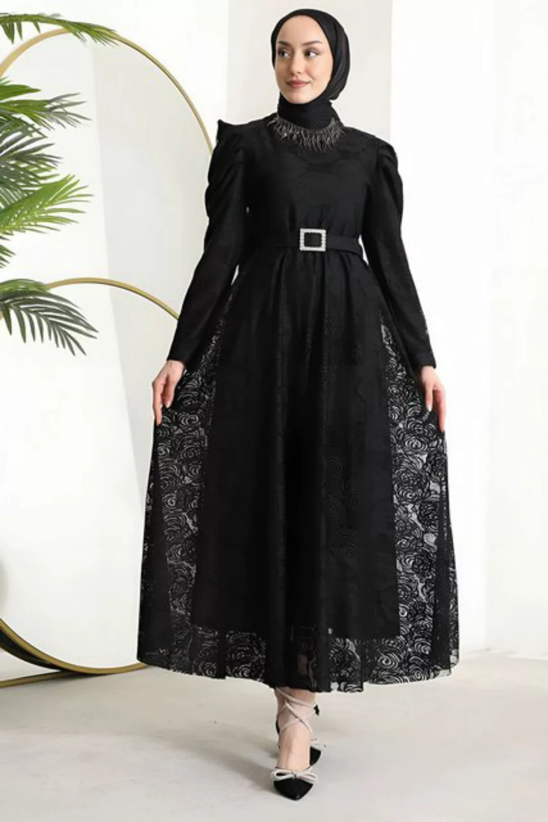 Modabout Maxikleid Langes Kleider Abaya Hijab Kleid Damen - NELB0007D4645SY günstig online kaufen