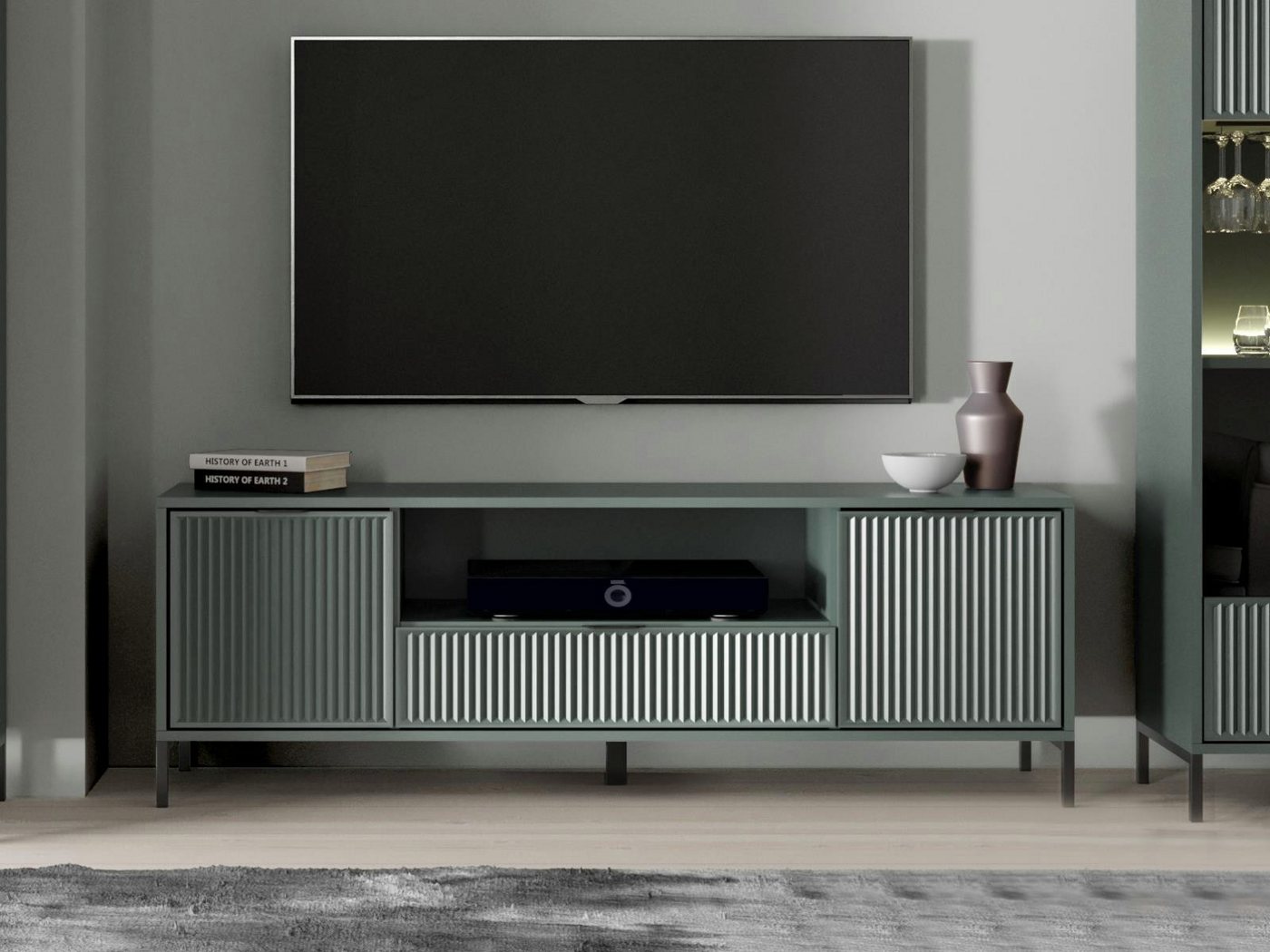 Compleo TV-Schrank TV-Tisch VIVAS, 2 Türen, Modern Wohnzimmer, TV-Kommode günstig online kaufen