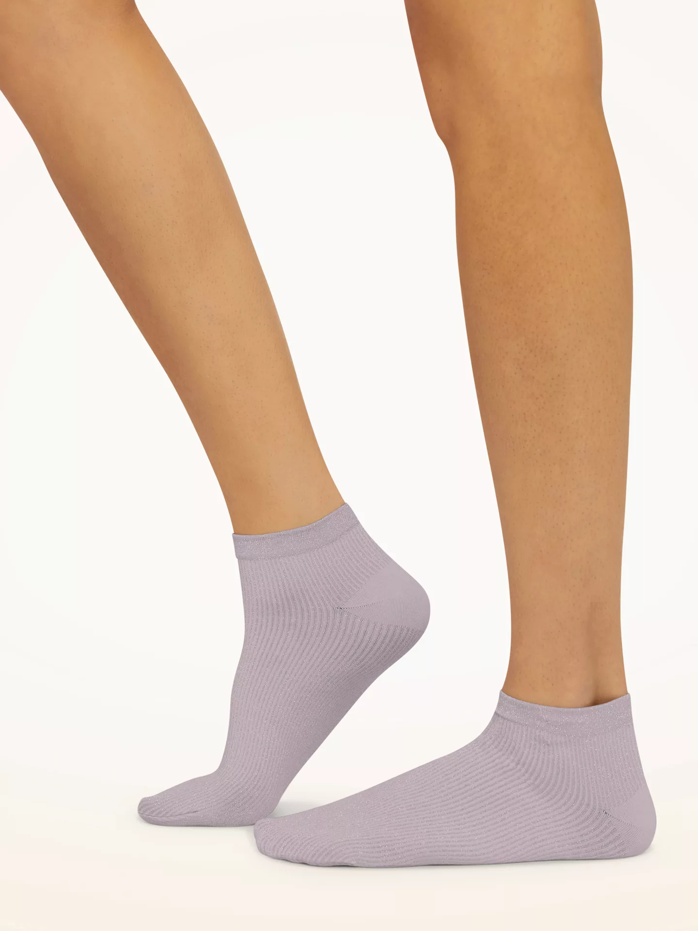 Wolford - Shiny Sneaker Socks, Frau, mauve/silver, Größe: S günstig online kaufen