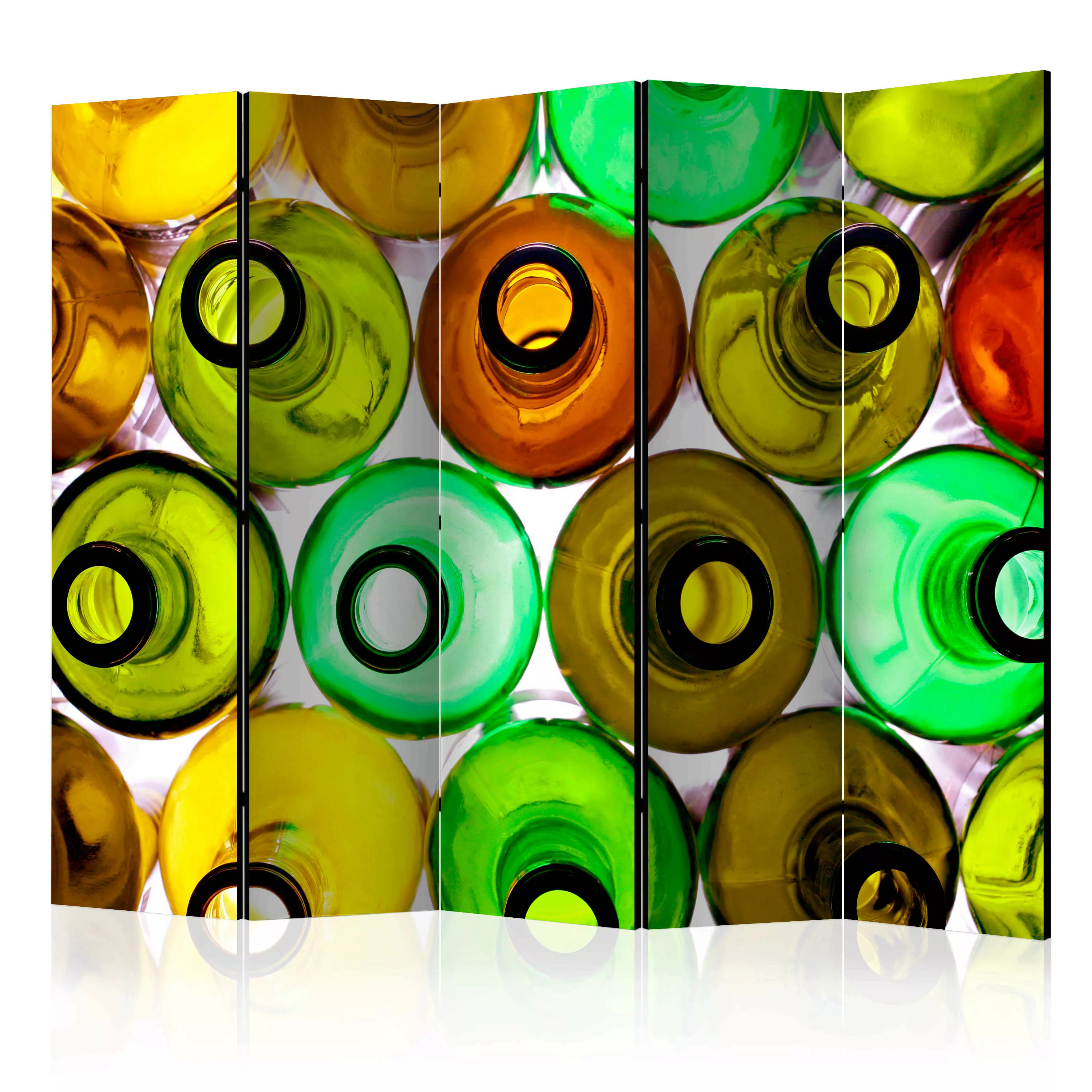 5-teiliges Paravent - Bottles (background) Ii [room Dividers] günstig online kaufen