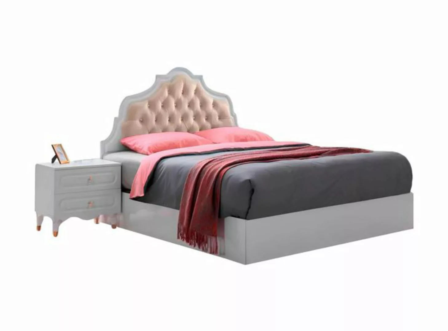 Xlmoebel Bett Doppelbett im klassischen Stil für das Schlafzimmer, rechteck günstig online kaufen