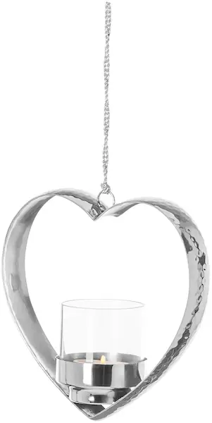 Fink Teelichthalter »DOREA«, (1 St.), Herzform inkl. Glas, zum Aufhängen, E günstig online kaufen