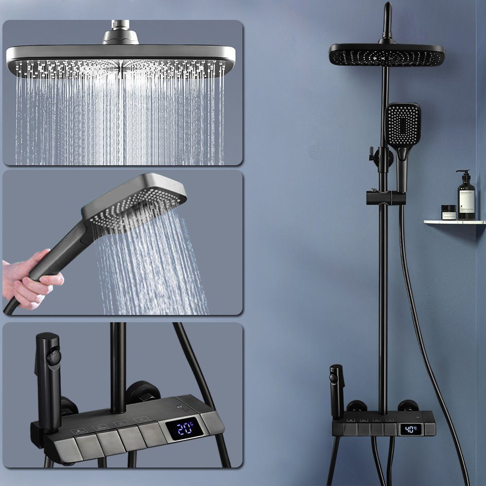 XERSEK Duschsystem 30cm Regendusche Duscharmatur Duschbrause günstig online kaufen