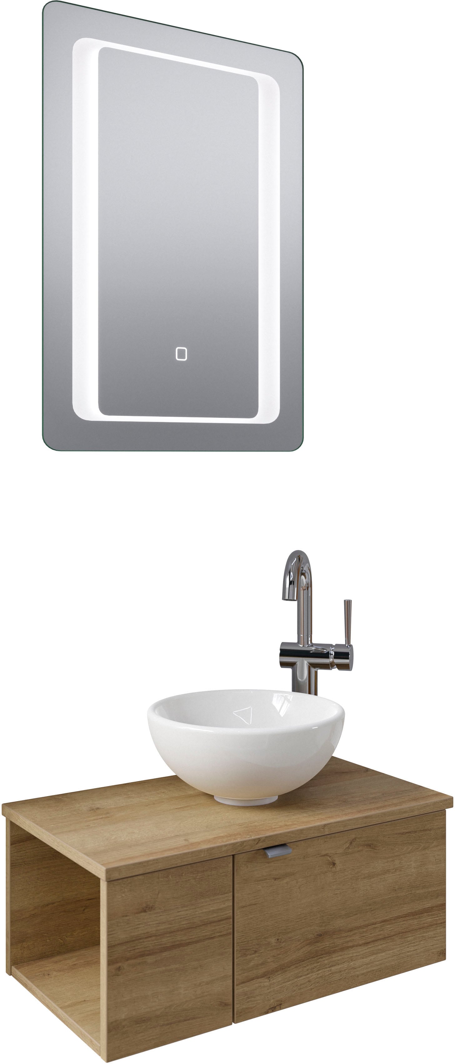 Saphir Badmöbel-Set "Serie 6915", (4 St.), Gäste-Bad, 61 cm breit, mit LED- günstig online kaufen