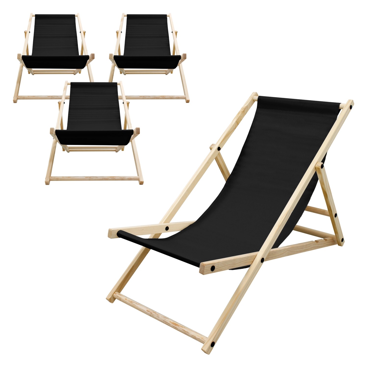ECD Germany Gartenliege Holz Beachstuhl klappbarer günstig online kaufen