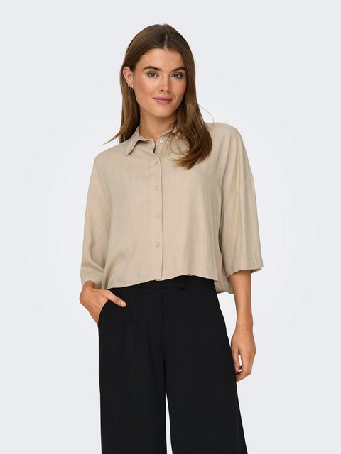 ONLY Blusenshirt Bluse Hemdkragen Halbarm Tief angesetzte Schulter 7400 in günstig online kaufen