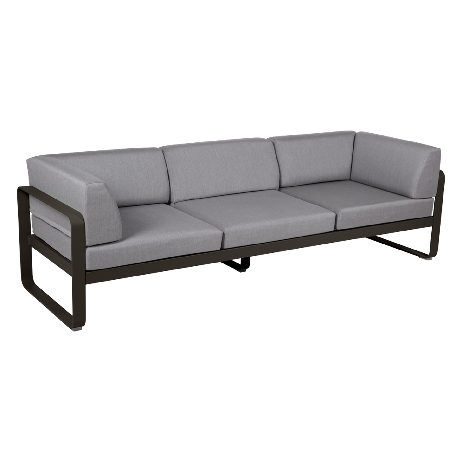 Bellevie 3-Sitzer Club Sofa Outdoor E3 Tonka 79 Flanellgrau günstig online kaufen