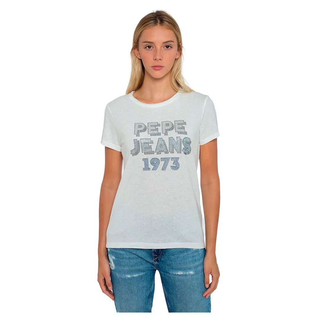Pepe Jeans Bibiana Kurzärmeliges T-shirt L Off White günstig online kaufen