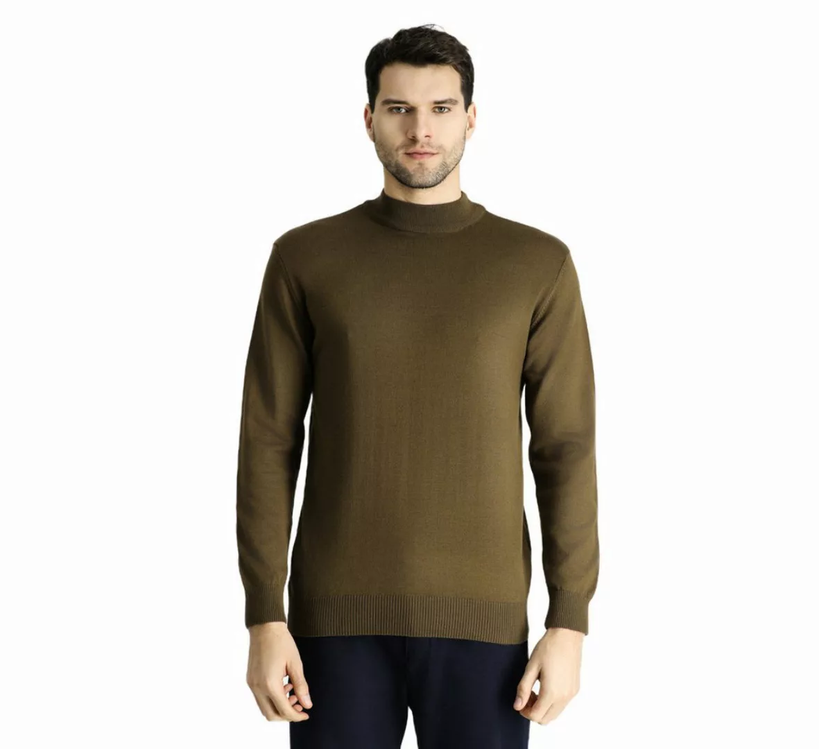 KIGILI Sweater Herren Pullover Slim Fit, Rollkragenpullover, stilvoll, Lang günstig online kaufen