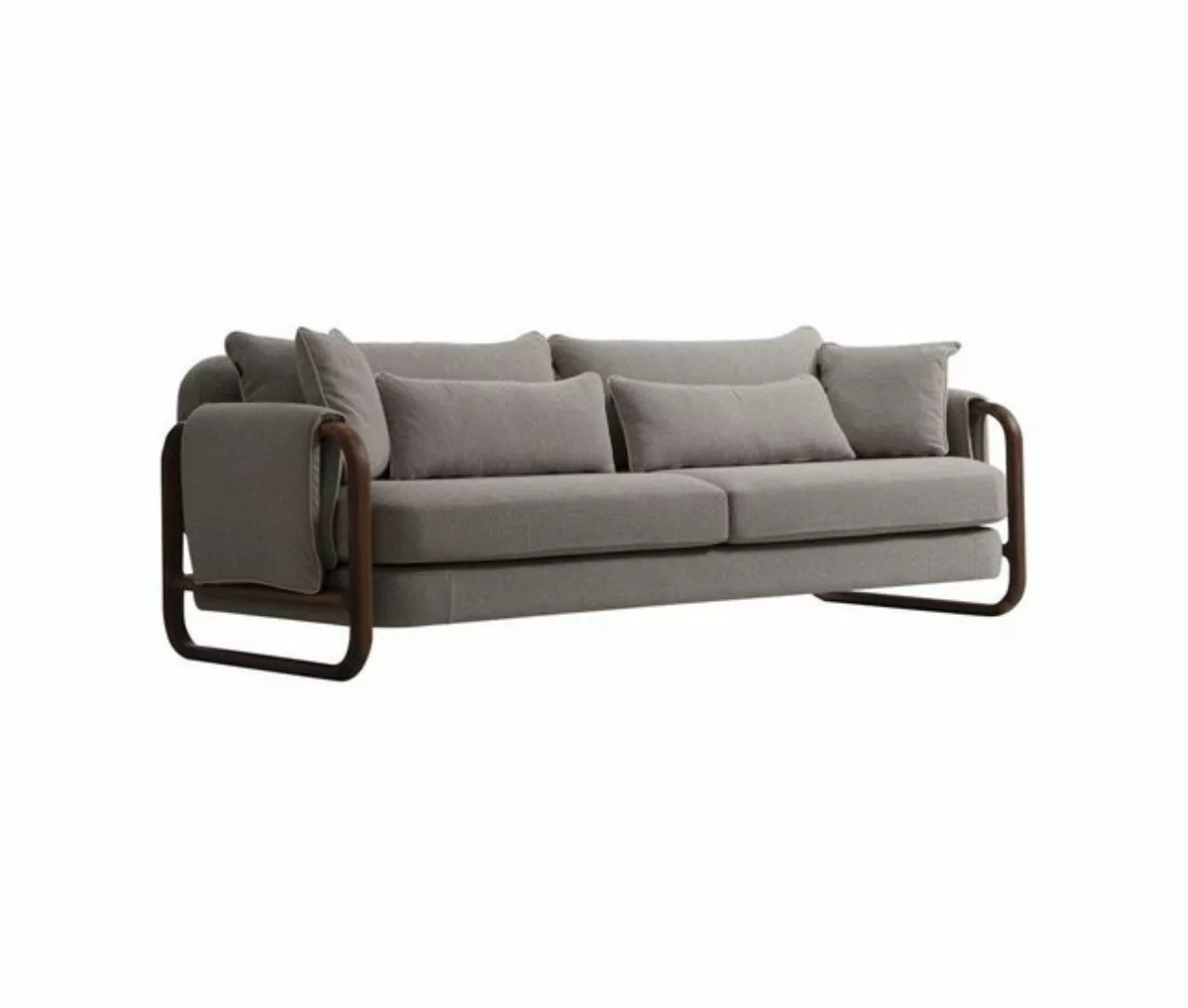 JVmoebel 4-Sitzer Sofa 4 Sitzer Viersitzer Modern Stoff Grau Sofas Design W günstig online kaufen