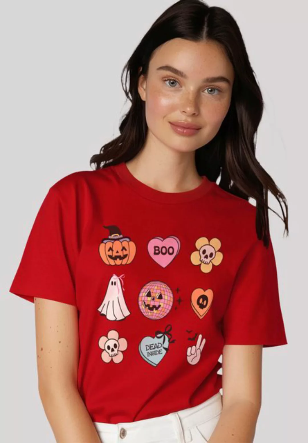 F4NT4STIC T-Shirt "Retro Halloween Icons", Premium Qualität günstig online kaufen