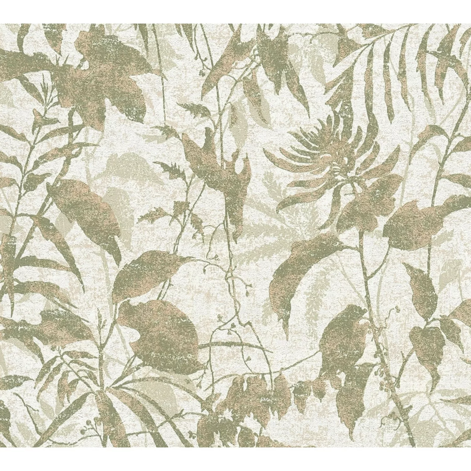 A.S. Création Vliestapete Dschungel in Grün mit Metallic Effekt 10,05 m x 0 günstig online kaufen