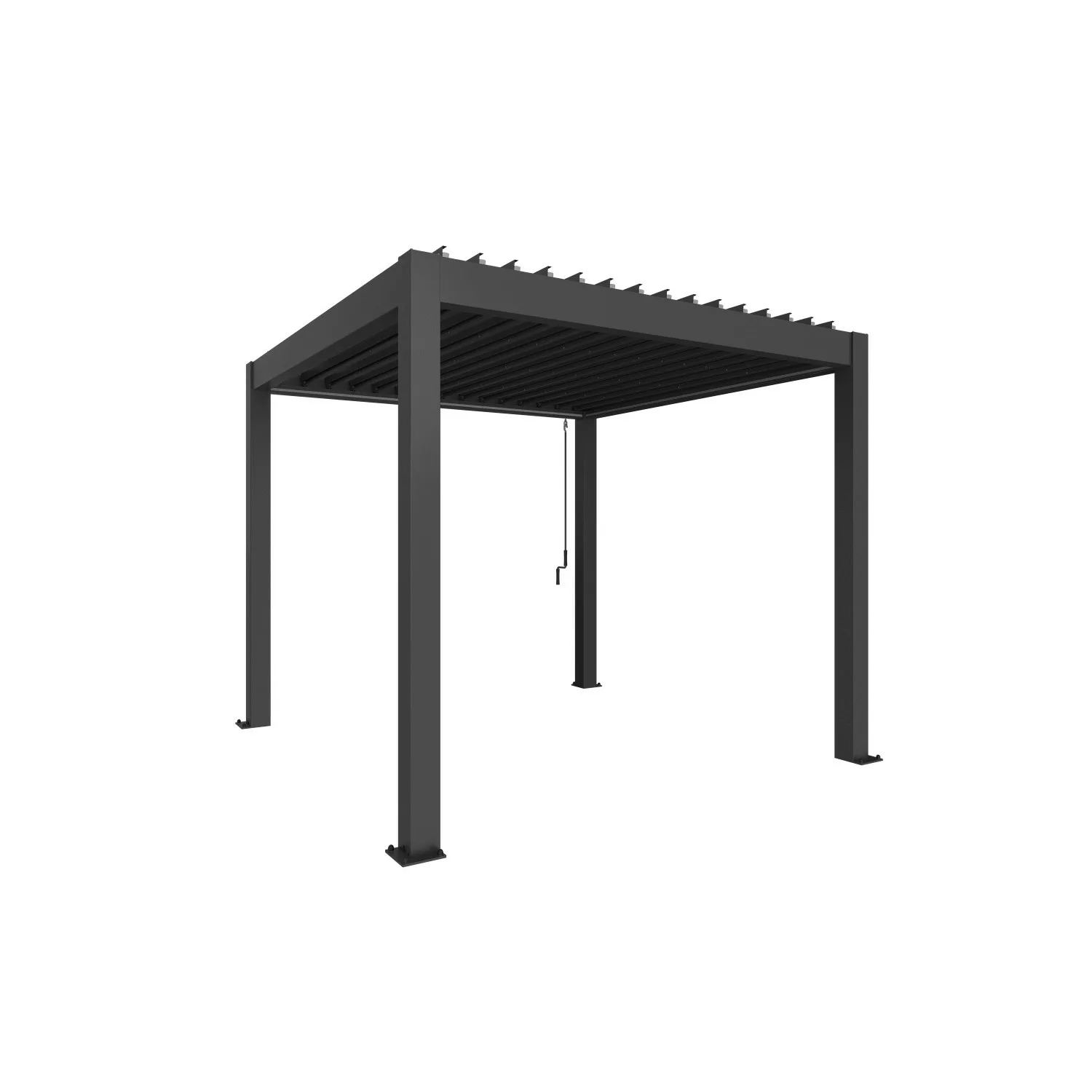 Biohort Pergola 255 cm x 312 cm x 312 cm Dunkelgrau-Metallic günstig online kaufen