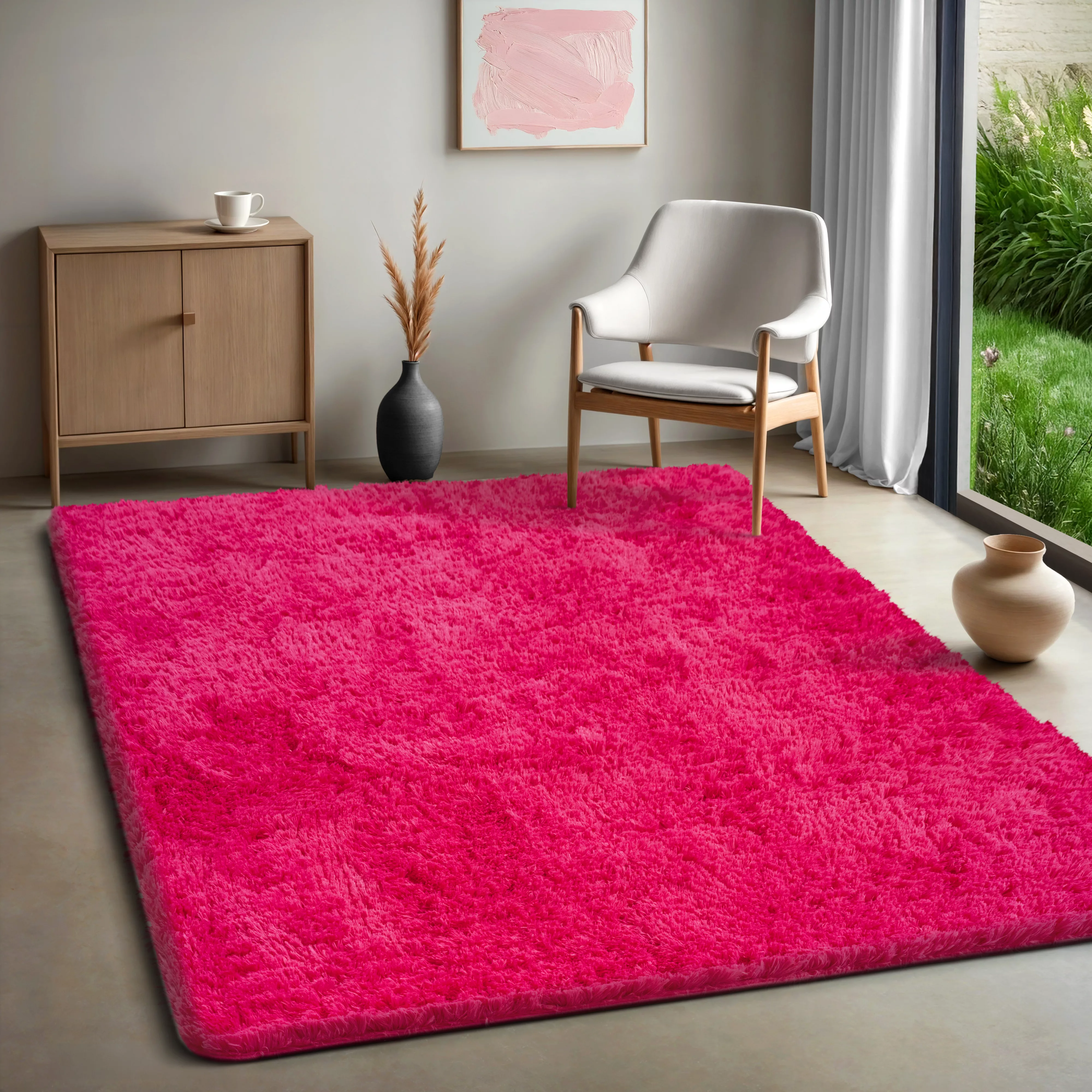 merinos Teppich »Fluffy Shaggy«, rund, 35 mm Höhe, Flauschiger Hochflor Tep günstig online kaufen