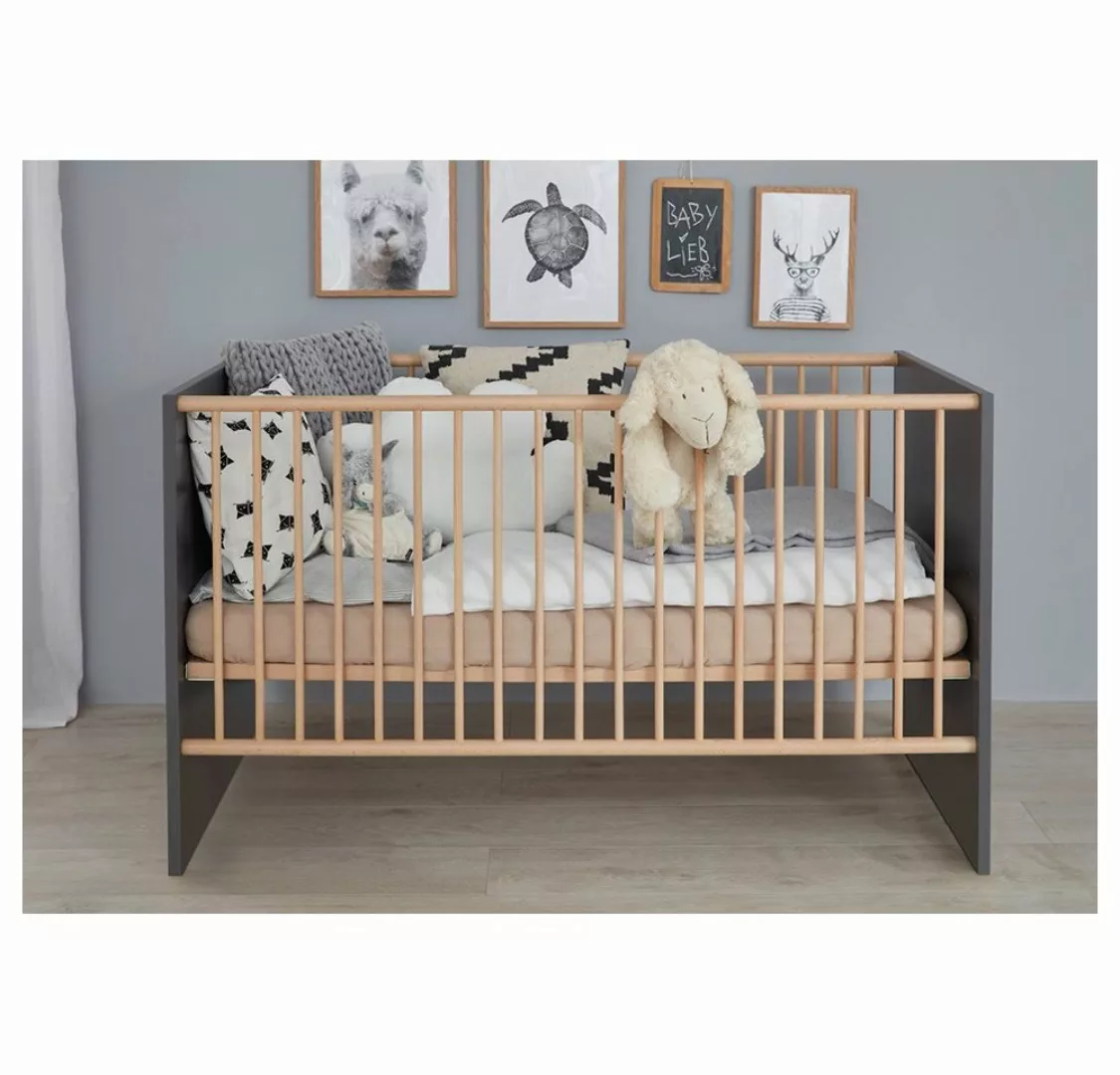 trendteam Bettanlage Mats, Babybett Lattenrost Buche massiv matt Gitterbett günstig online kaufen