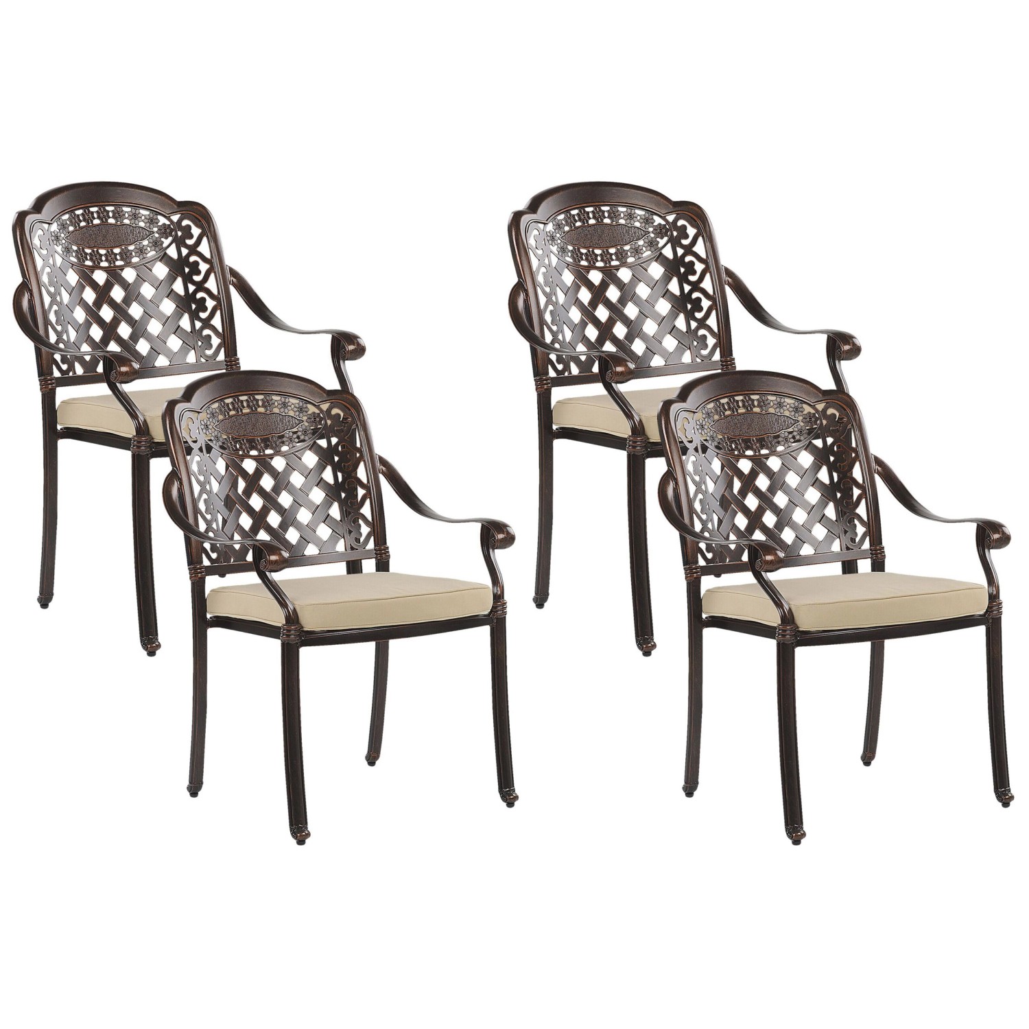 Beliani Gartenstuhl Braun Beige 64x53x92 günstig online kaufen