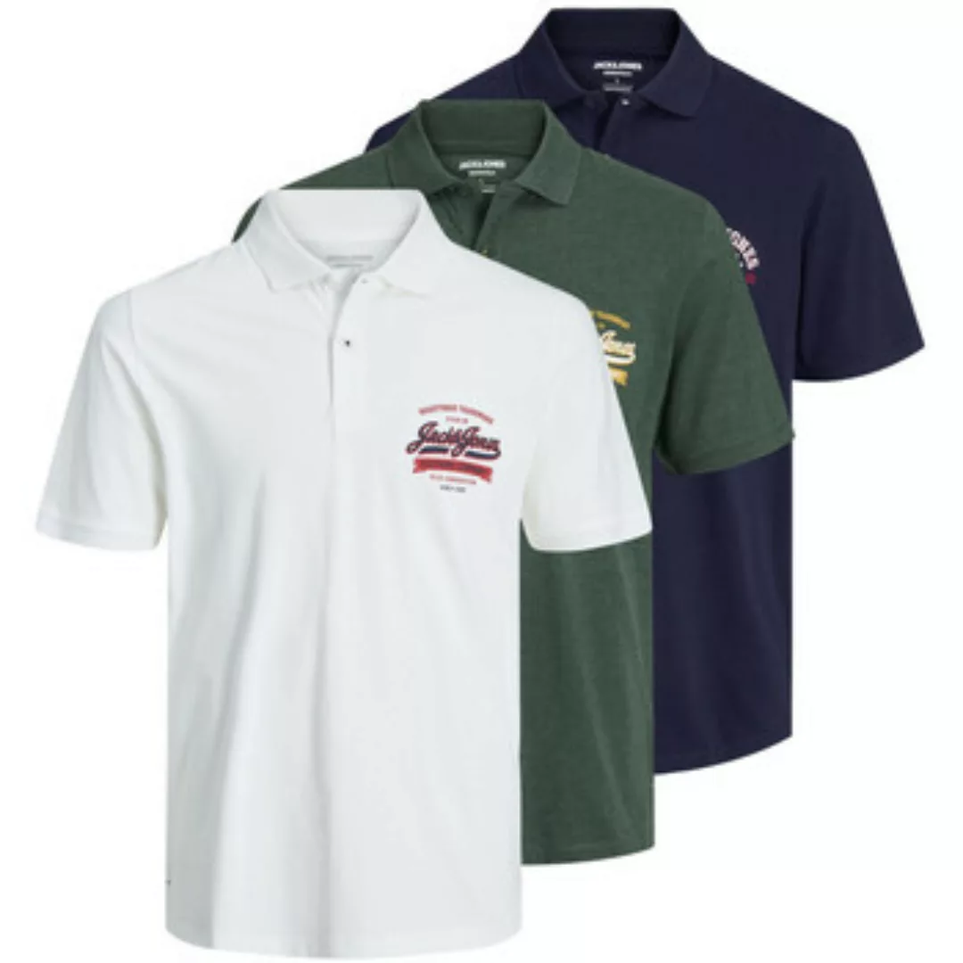 Jack & Jones  T-Shirts & Poloshirts Polo-Shirt Logo Poloshirt 3 Pack günstig online kaufen