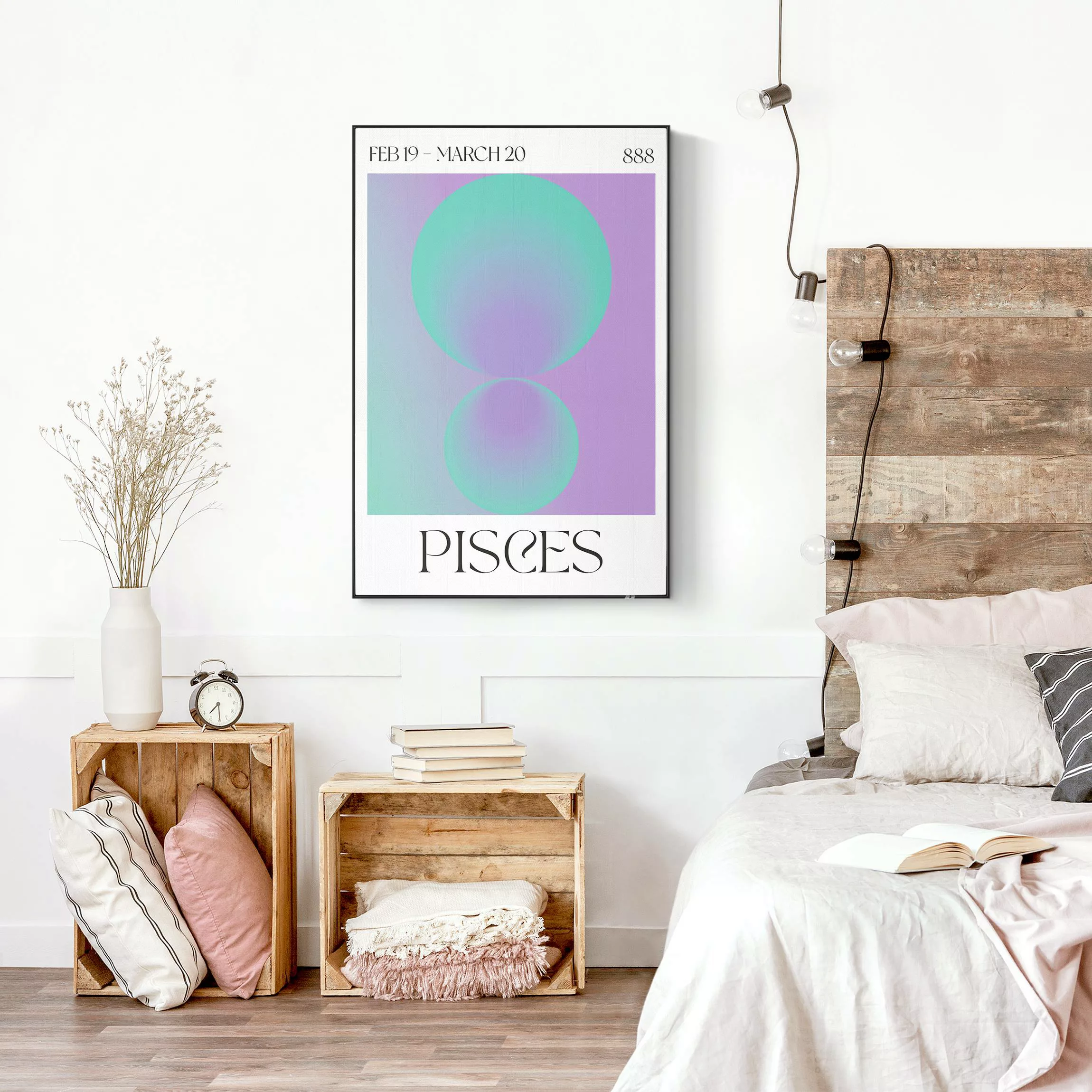 Akustik-Wechselbild Fische - Neon Poster günstig online kaufen