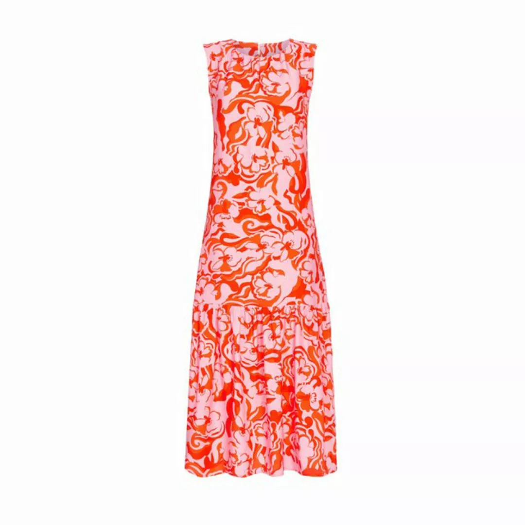 Chérie Line Sommerkleid Ärmelloses Kleid mit Volant günstig online kaufen