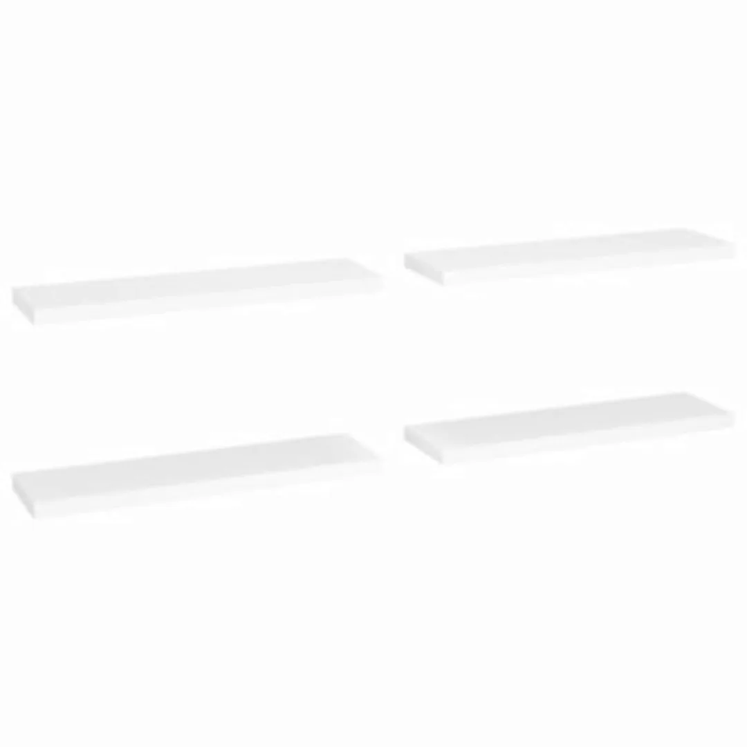 Schwebende Wandregale 4 Stk. Weiß 90x23,5x3,8 Cm Mdf günstig online kaufen
