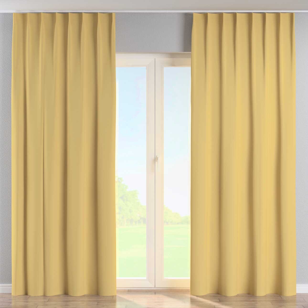 Vorhang mit flämischen 1-er Falten, gelb , Blackout (verdunkelnd) (269-12) günstig online kaufen