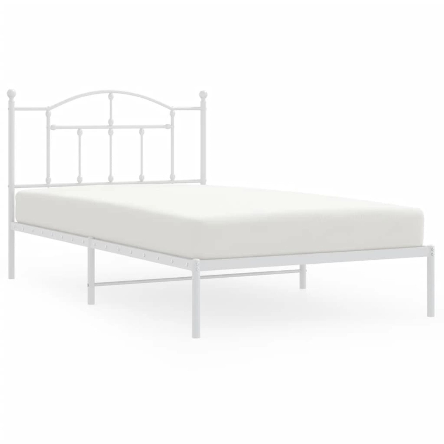 vidaXL Bettgestell mit Kopfteil Metall Weiß 107x203 cm Modell 101846394 günstig online kaufen