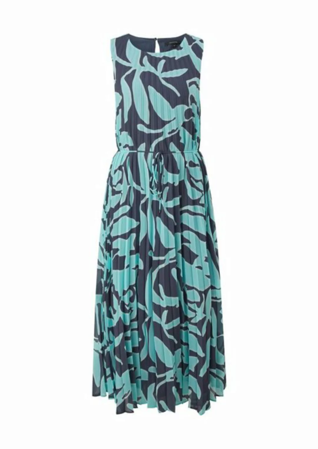 Comma Minikleid Kleid aus Baumwollsatin Ziernaht günstig online kaufen