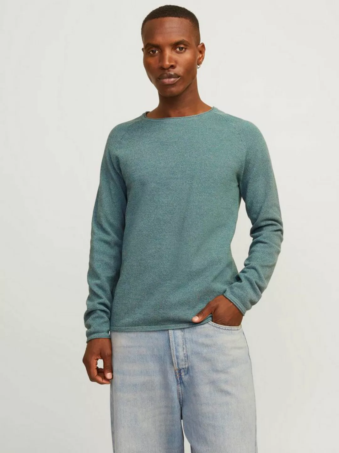 Jack & Jones Rundhalspullover JJEHILL KNIT CREW NECK NOOS aus Strukturstric günstig online kaufen