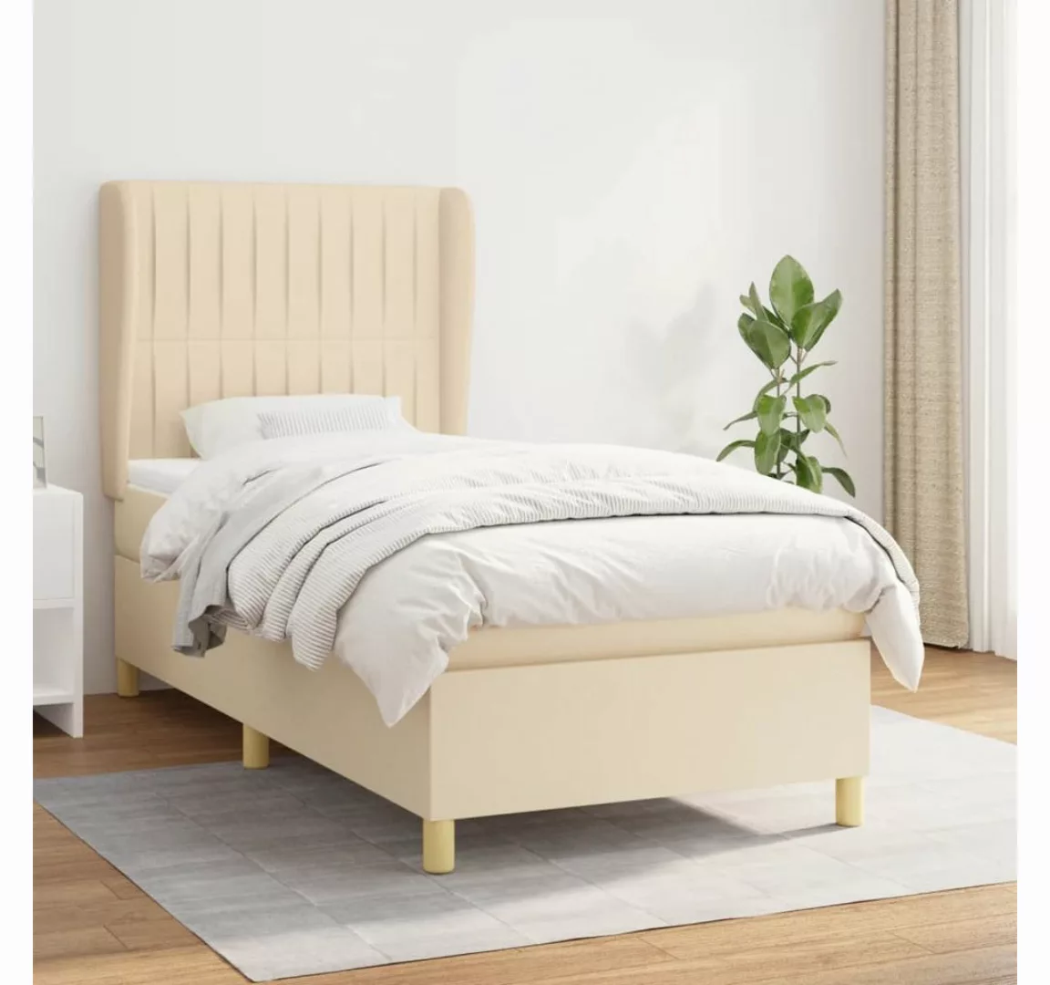 vidaXL Boxspringbett Bett Boxspringbett mit Matratze & Topper Stoff verschi günstig online kaufen