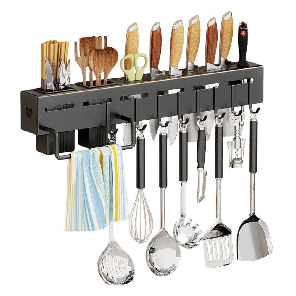 YVMOOEC Küchenorganizer-Set Multifunktionales Lagerregal Edelstahl Messerha günstig online kaufen
