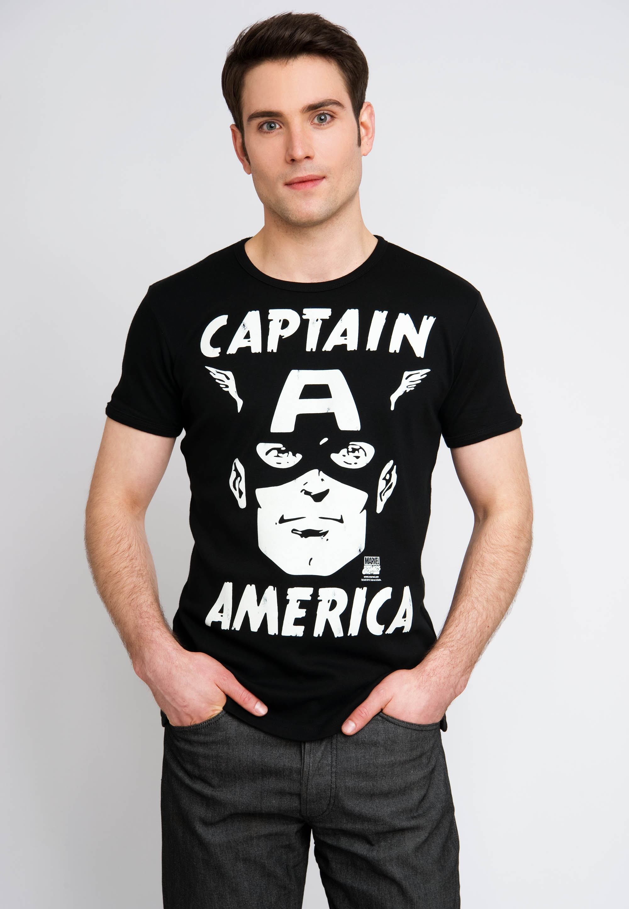 LOGOSHIRT T-Shirt "Captain America - Portrait", mit Captain America-Print günstig online kaufen